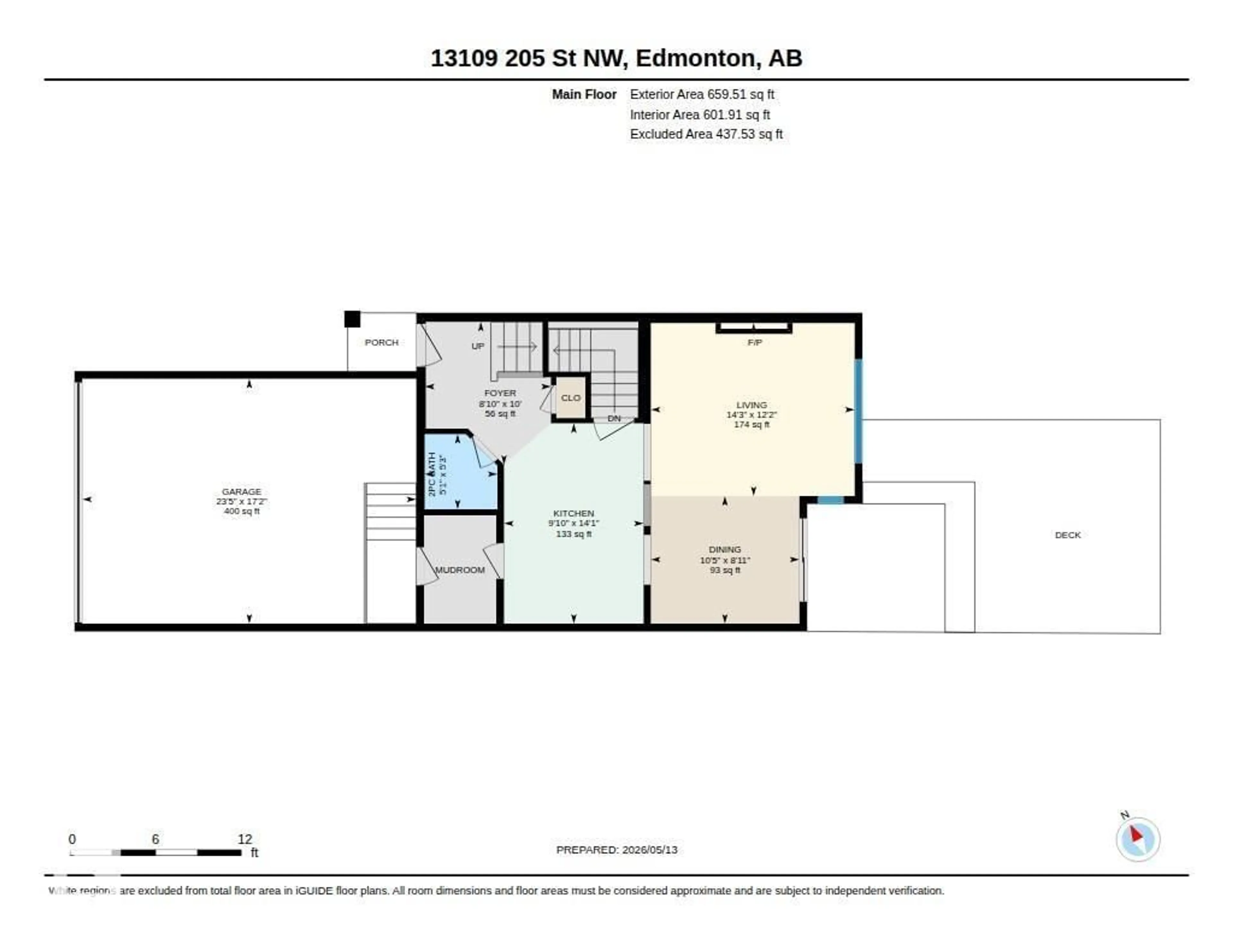 Floor plan for 13109 205 ST, Edmonton Alberta T5S0J2