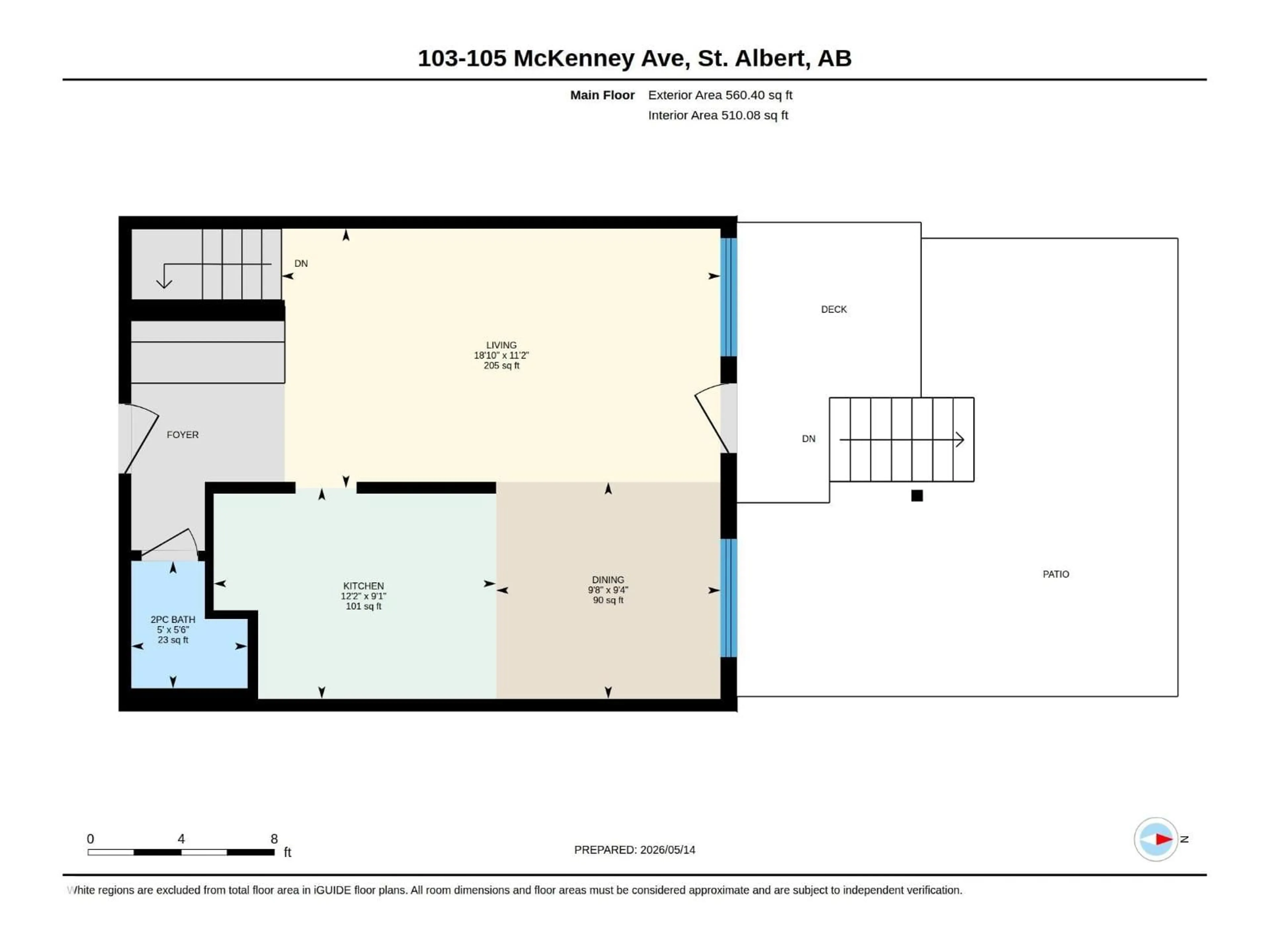 Floor plan for 103 - 105 MCKENNEY AV, St. Albert Alberta T8N2Y2