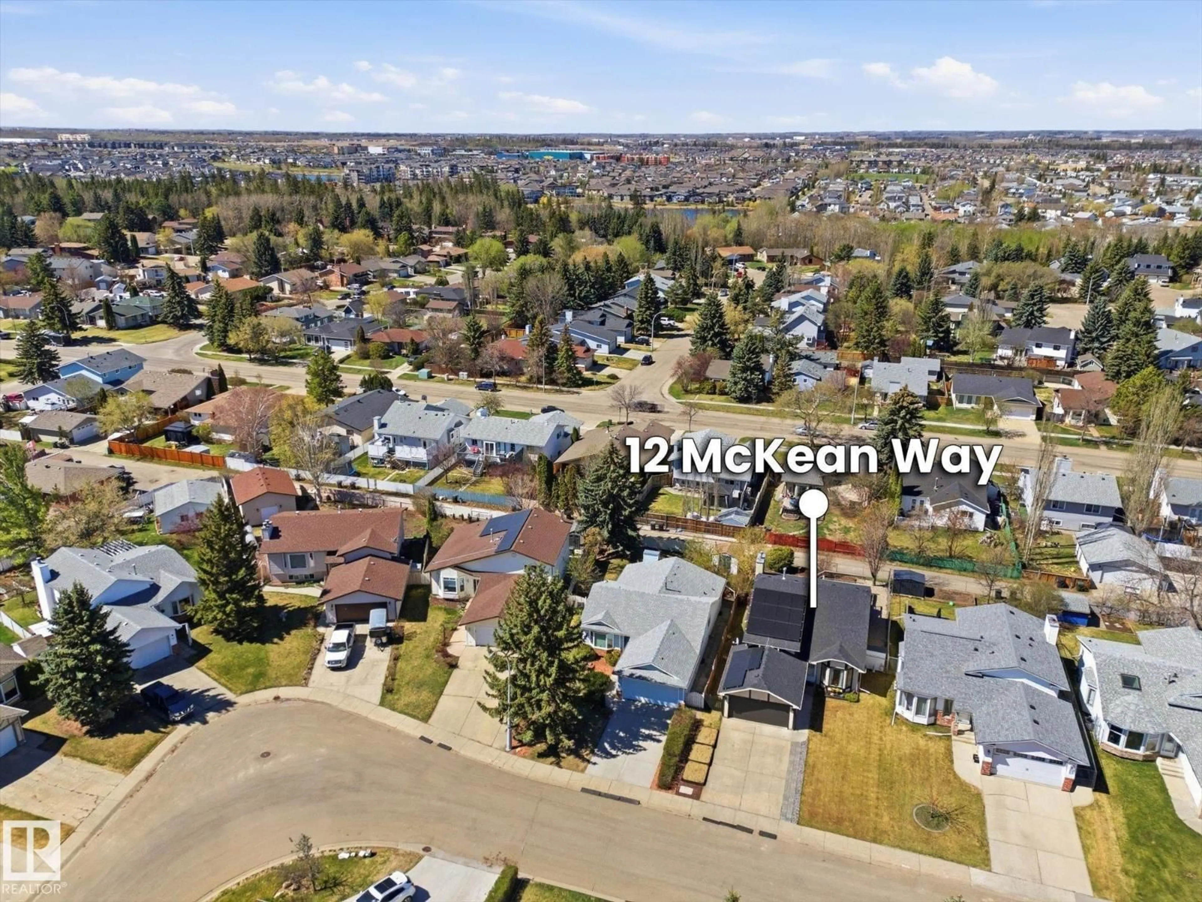A pic from outside/outdoor area/front of a property/back of a property/a pic from drone, mountain view for 12 MCKEAN WY, Spruce Grove Alberta T7X2R7