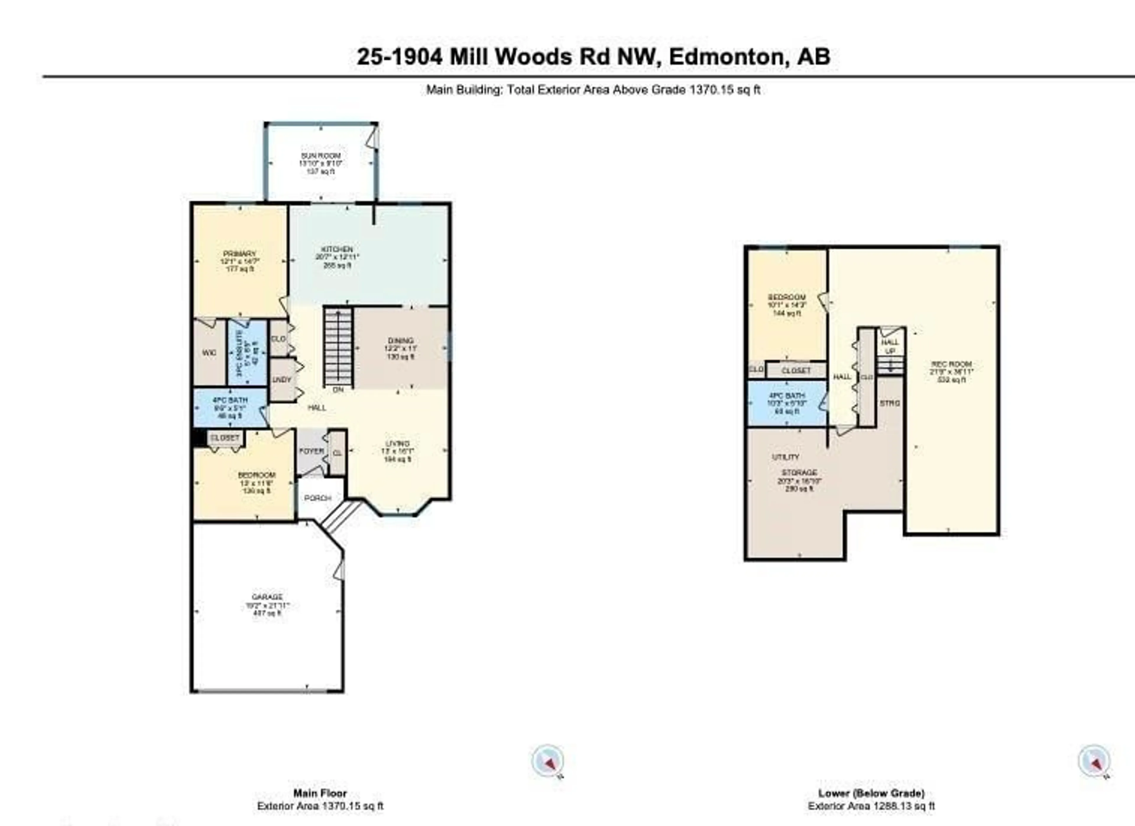 Floor plan for #25 - 1904 MILL WOODS ROAD, Edmonton Alberta T6K4E4