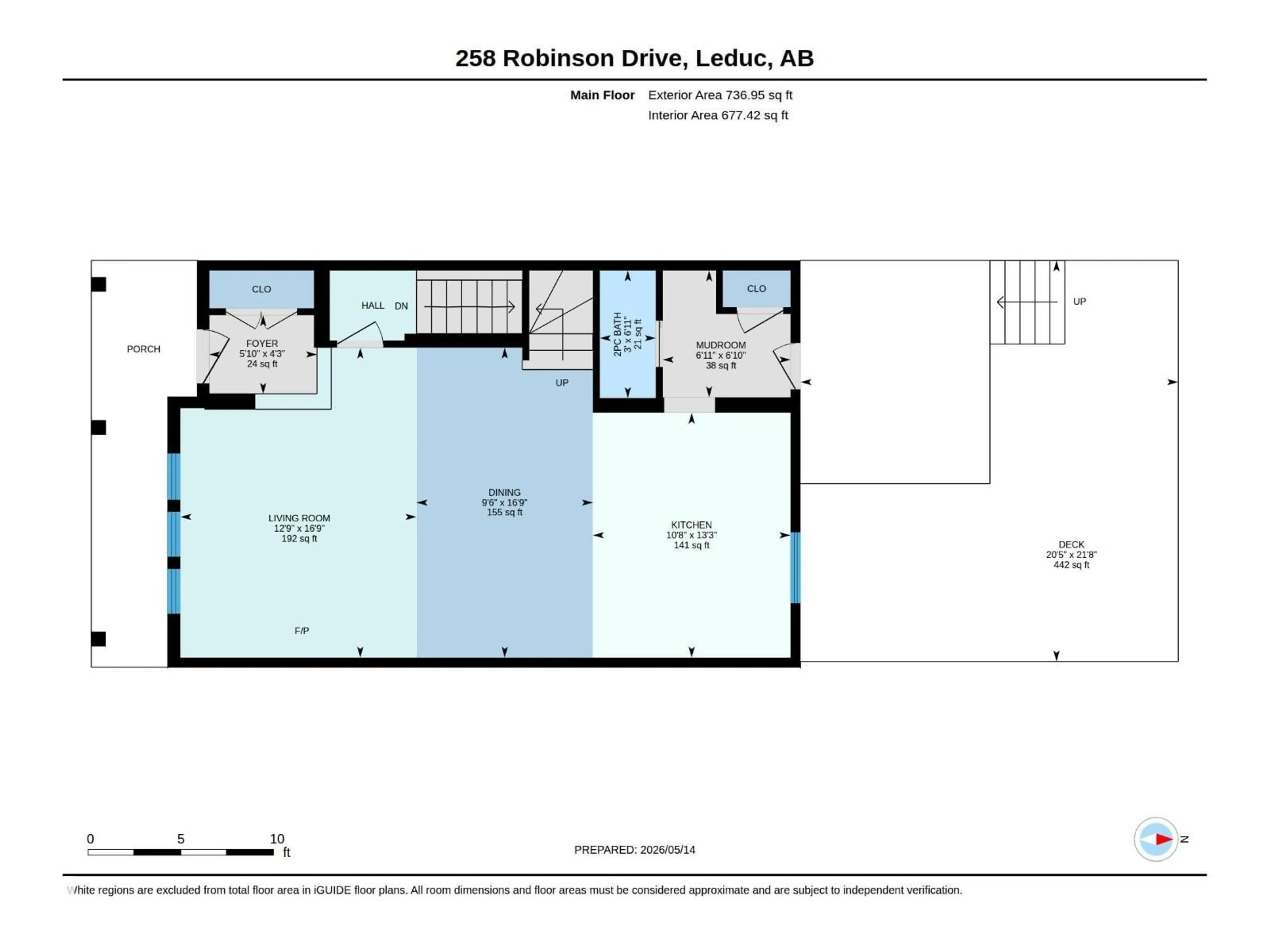 Floor plan for 258 ROBINSON DR, Leduc Alberta T9E0S7