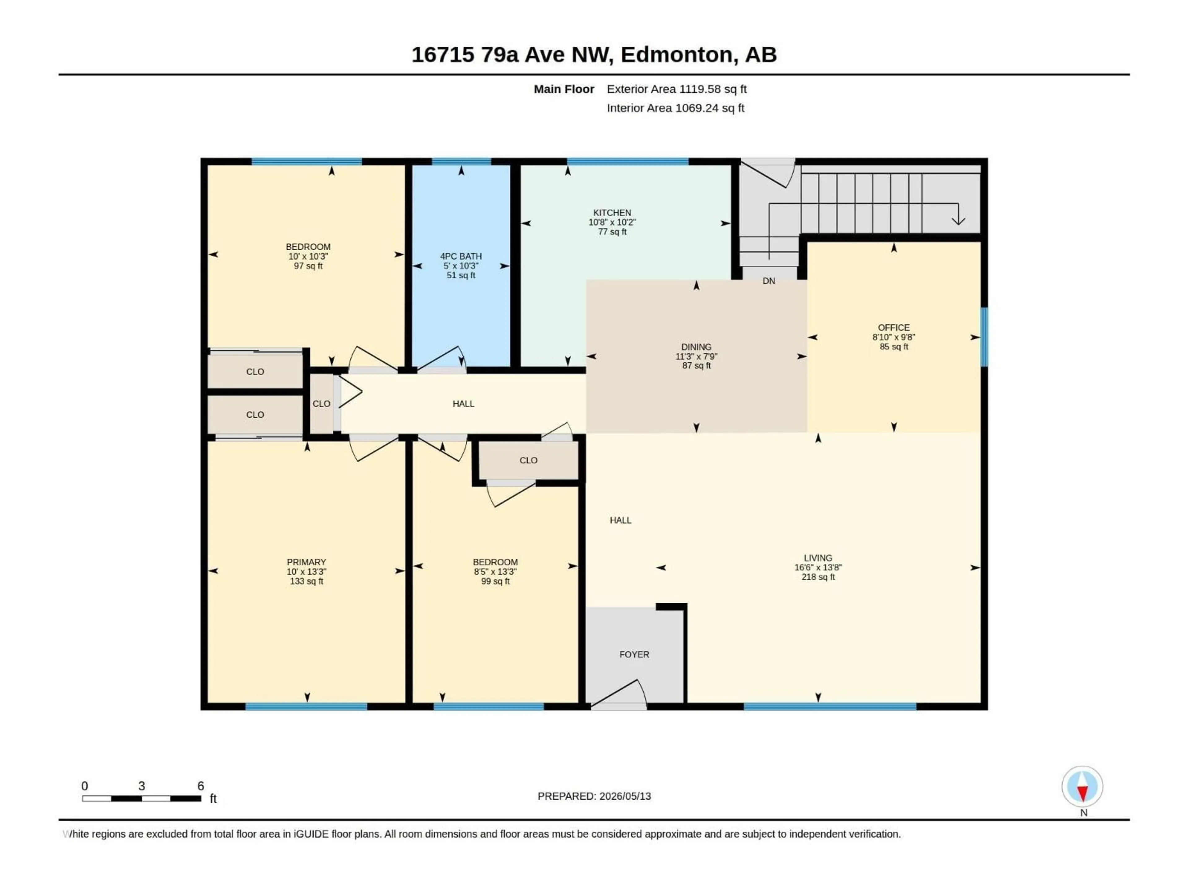 Floor plan for 16715 79A AV, Edmonton Alberta T5R2J4