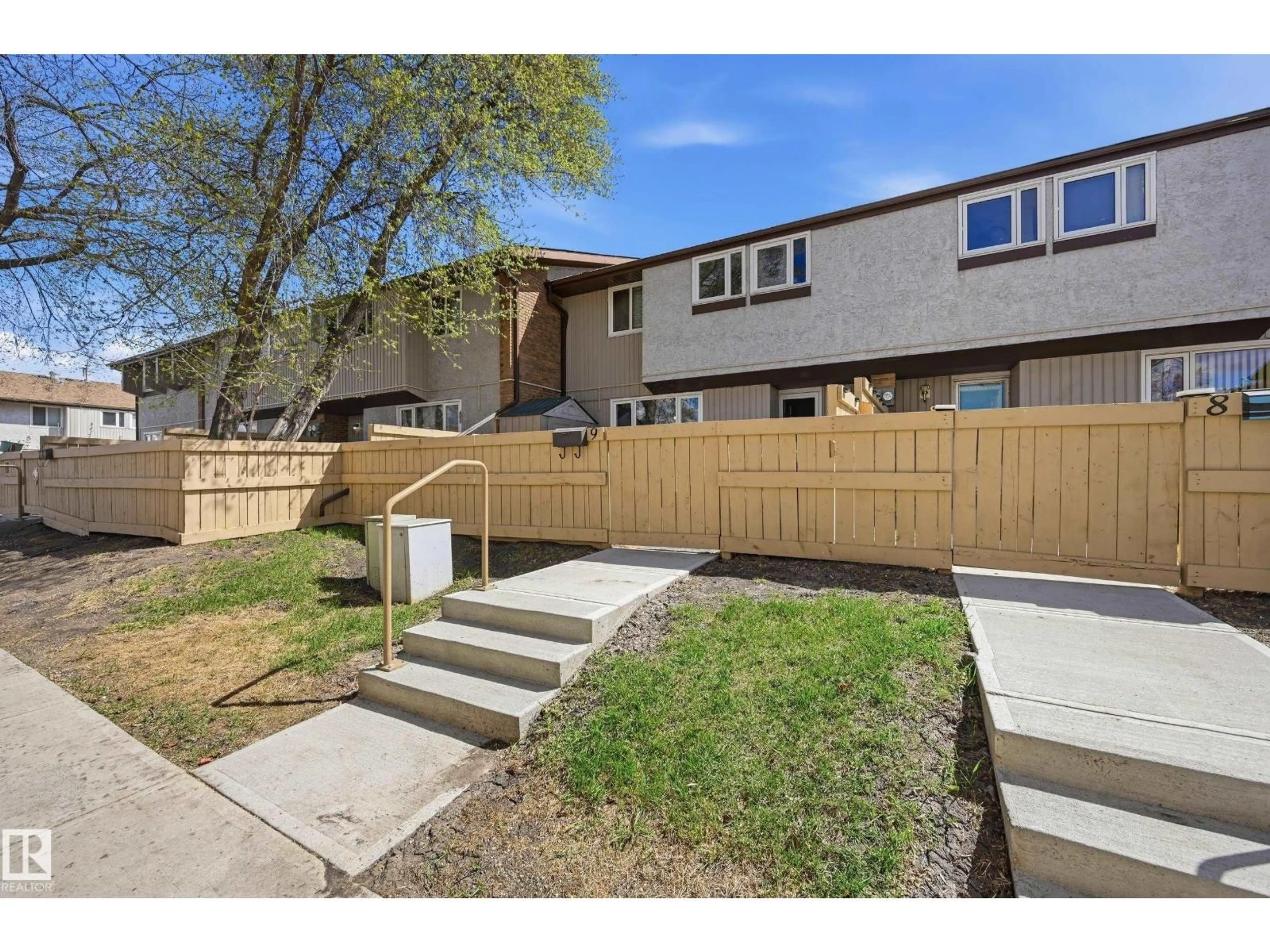 Patio, mountain view for #9 - 8020 141 AV NW, Edmonton Alberta T5C2N9