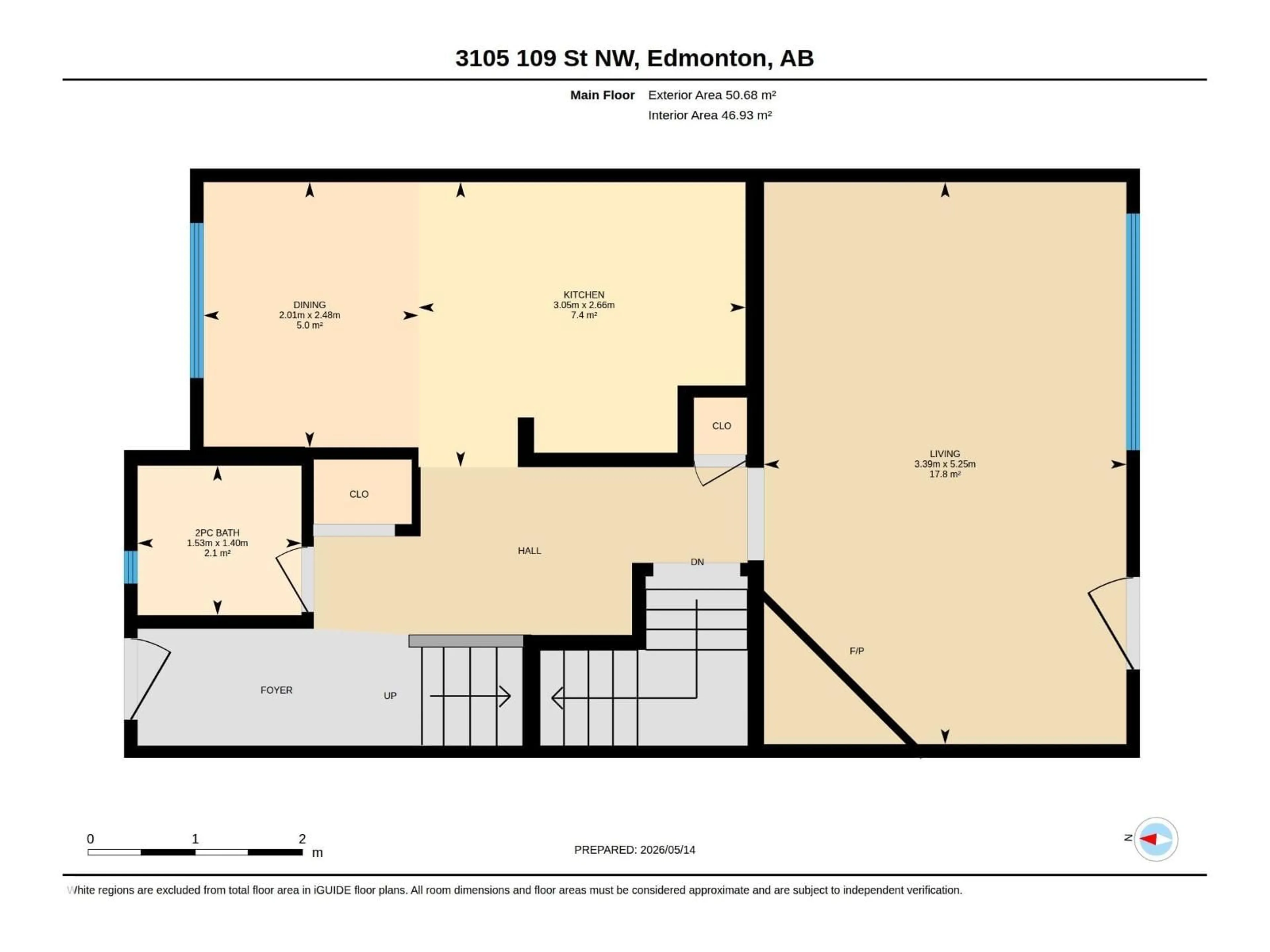 Floor plan for 3105 109 ST, Edmonton Alberta T6J4N6
