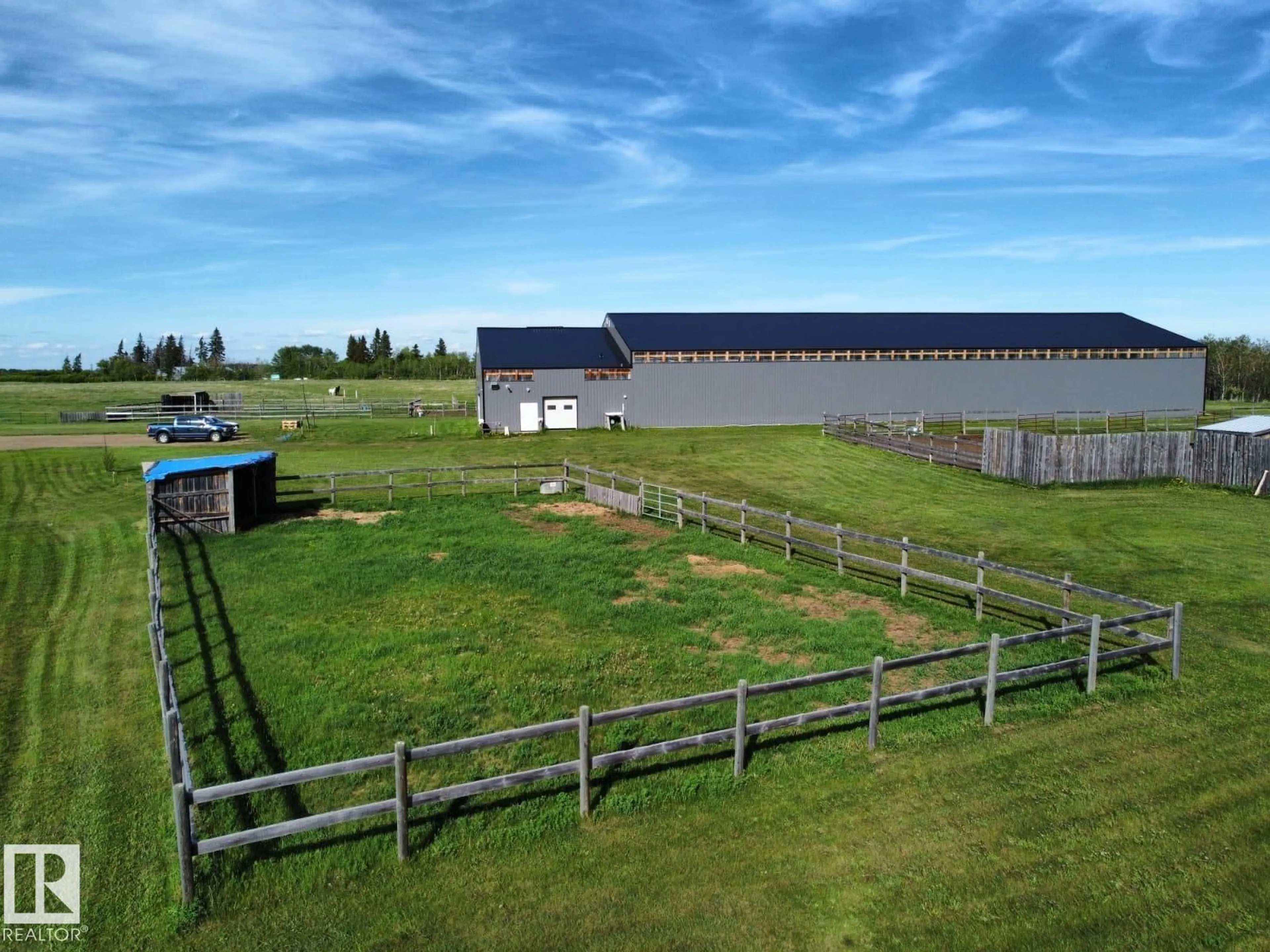 A pic from outside/outdoor area/front of a property/back of a property/a pic from drone, unknown for 20213 TOWNSHIP ROAD 460, Rural Camrose County Alberta T4V2M9