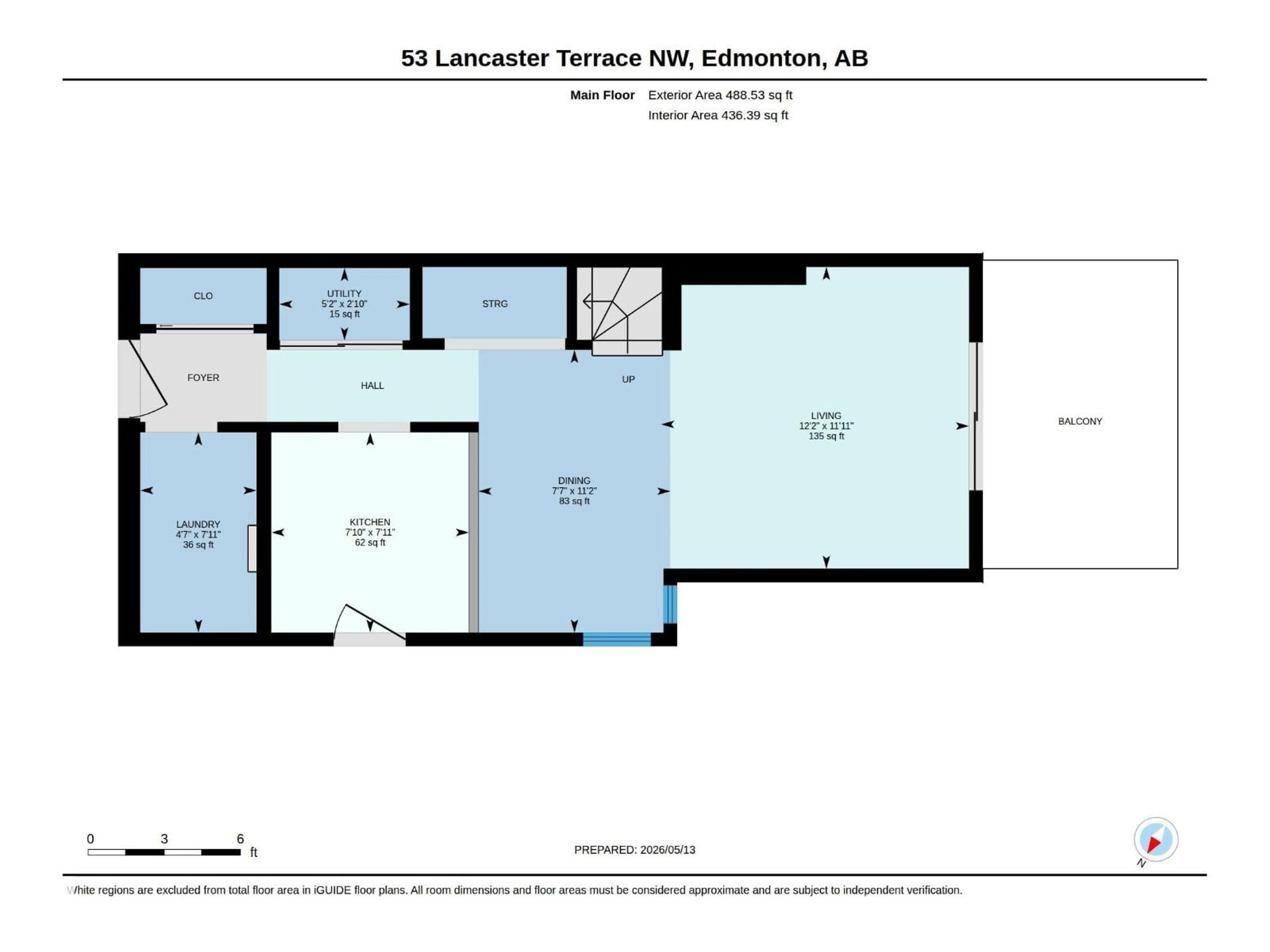 Floor plan for 53 LANCASTER TC, Edmonton Alberta T5X5B4