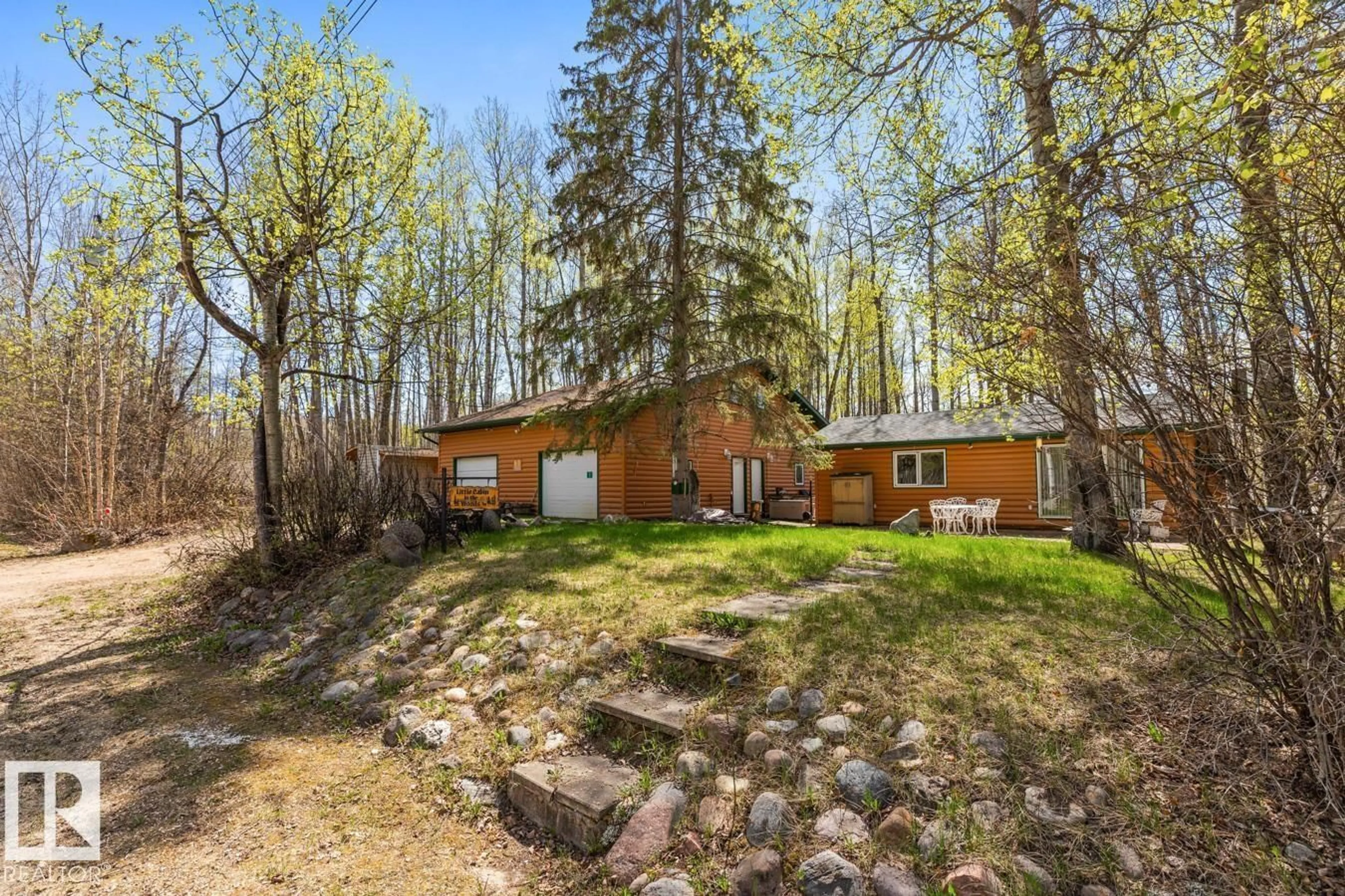 A pic from outside/outdoor area/front of a property/back of a property/a pic from drone, forest/trees view for 1 POPLAR AV, Rural Lac Ste. Anne County Alberta T0E0V0