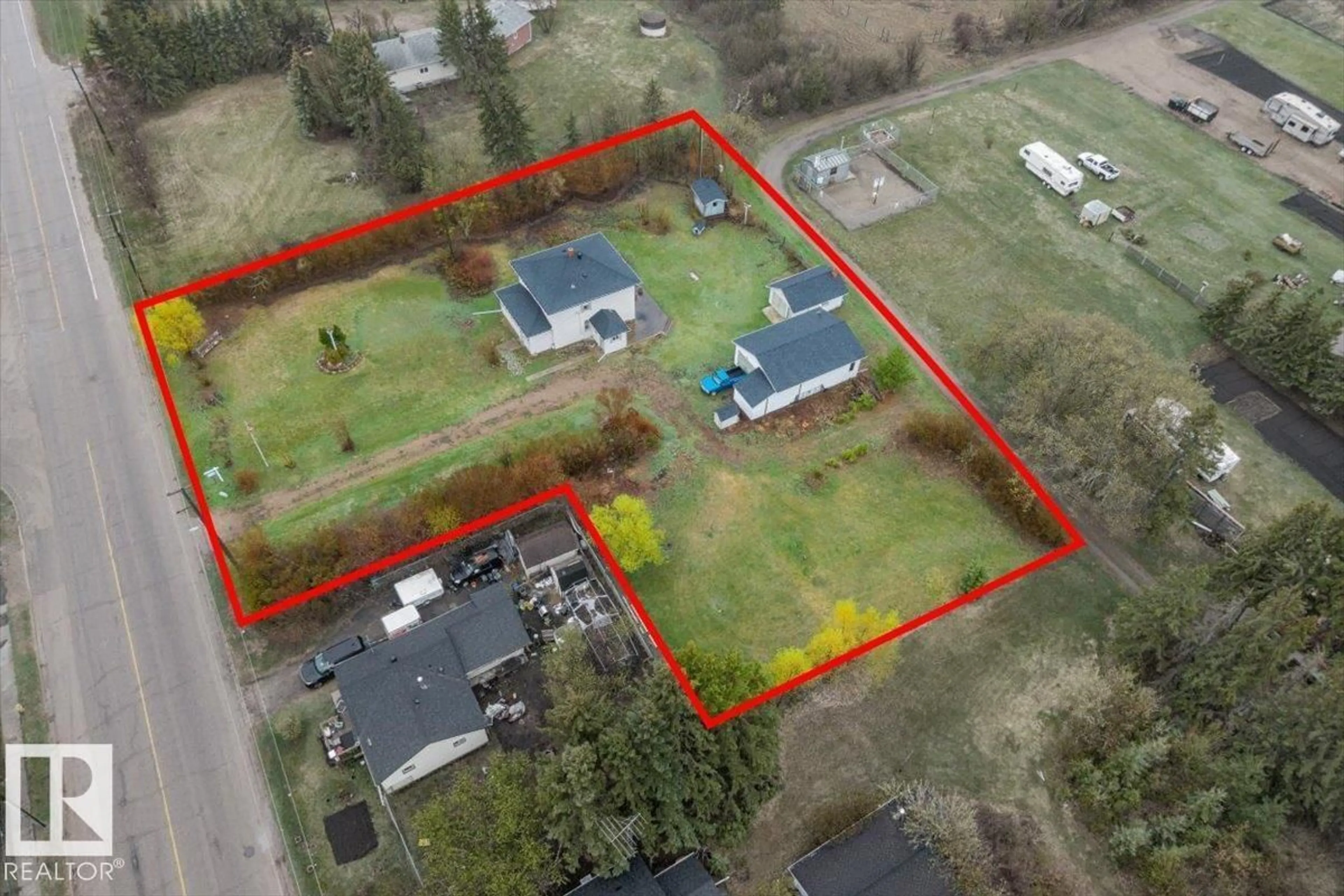 A pic from outside/outdoor area/front of a property/back of a property/a pic from drone, building for 4802 50 ST, Andrew Alberta T0B0C0