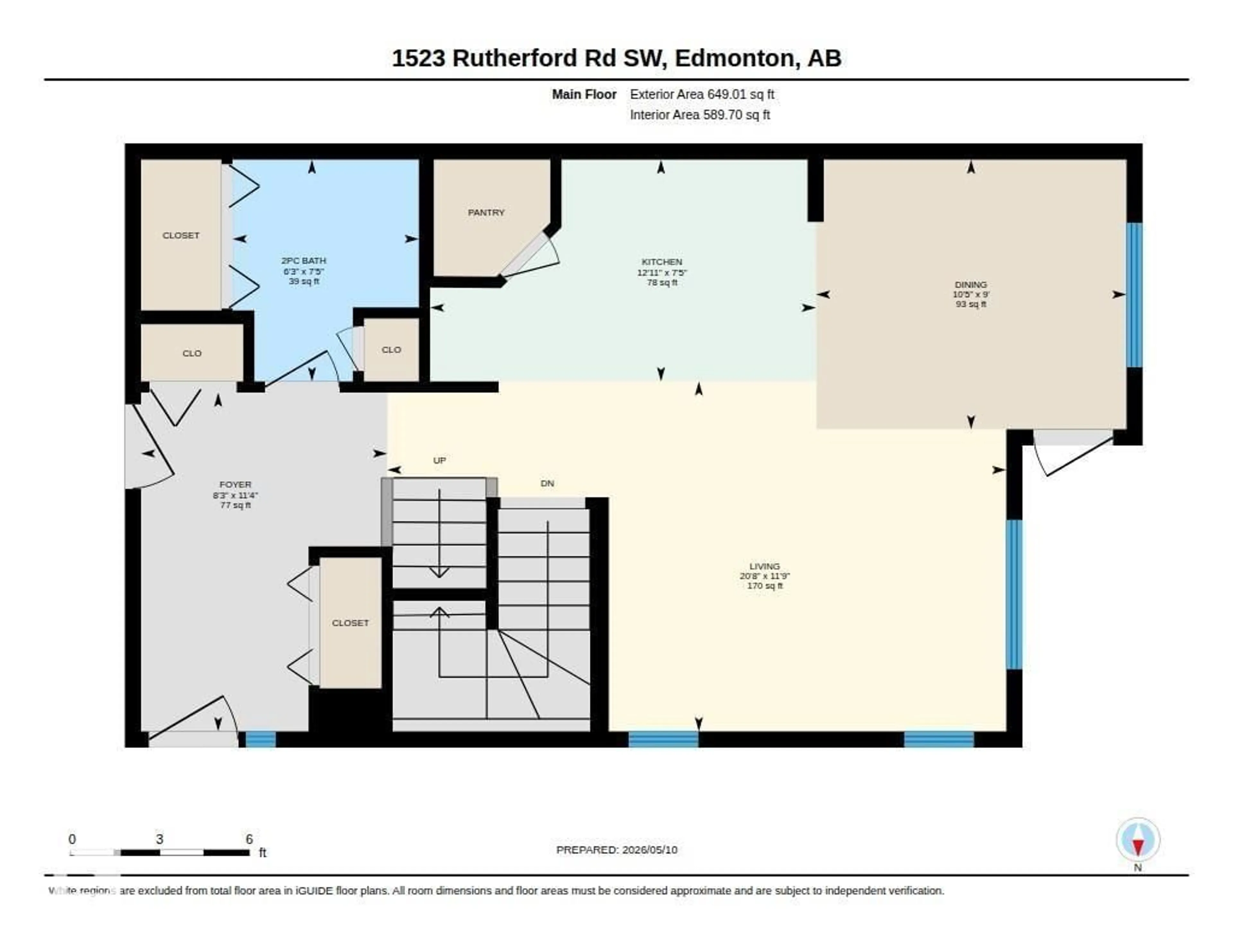 Floor plan for 1523 RUTHERFORD RD, Edmonton Alberta T6W1Y1