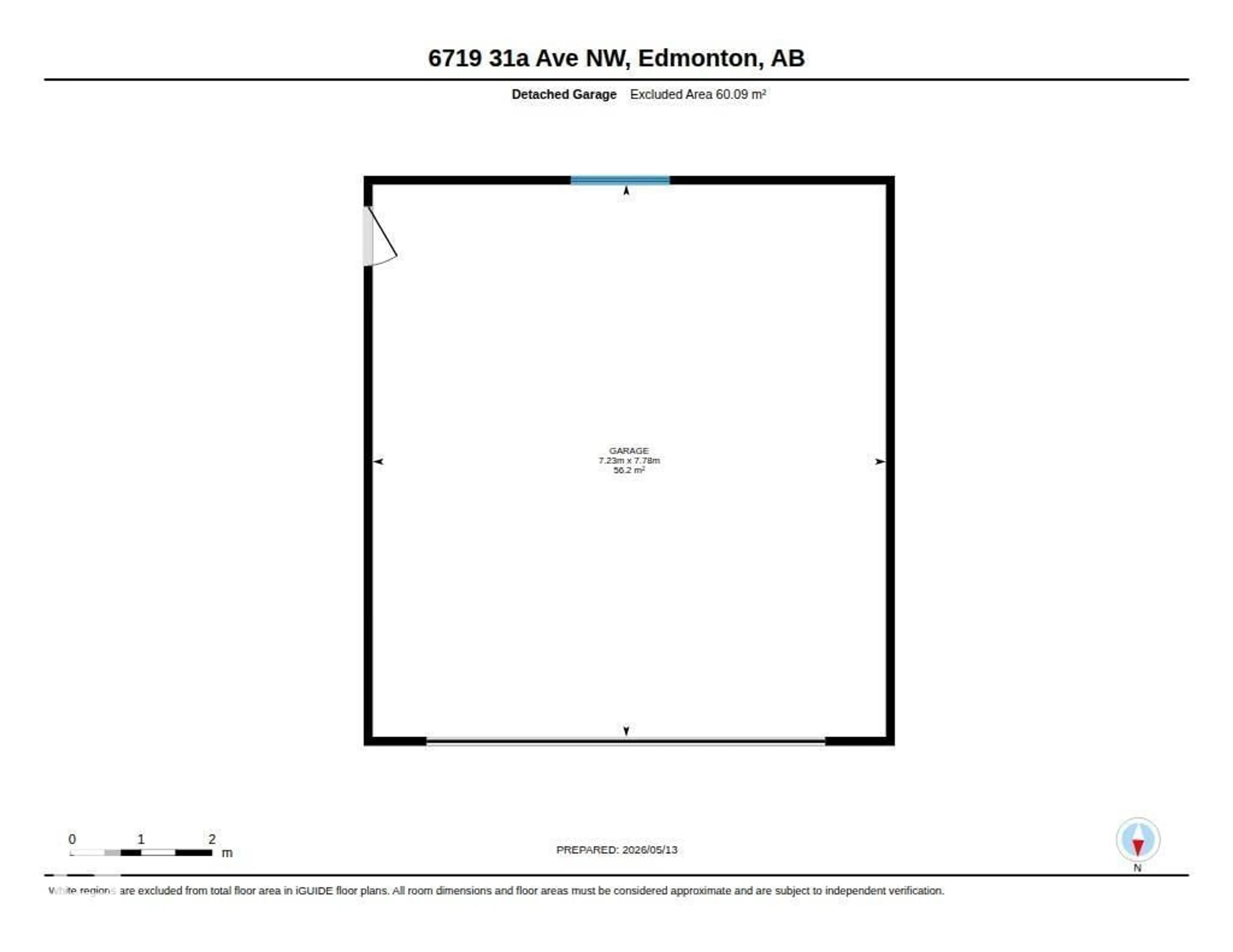 Floor plan for 6719 31A AV, Edmonton Alberta T6K1M4