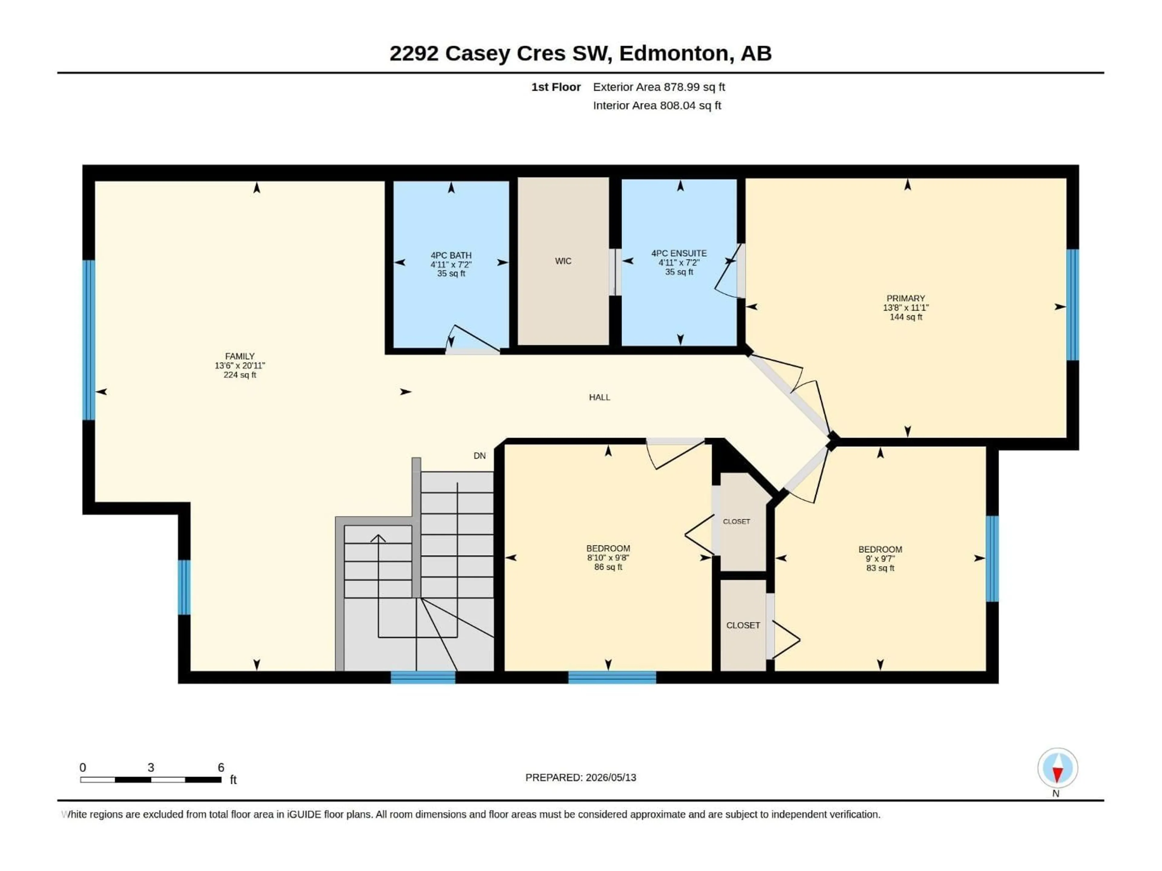 Floor plan for 2292 CASEY CR, Edmonton Alberta T6W3M8