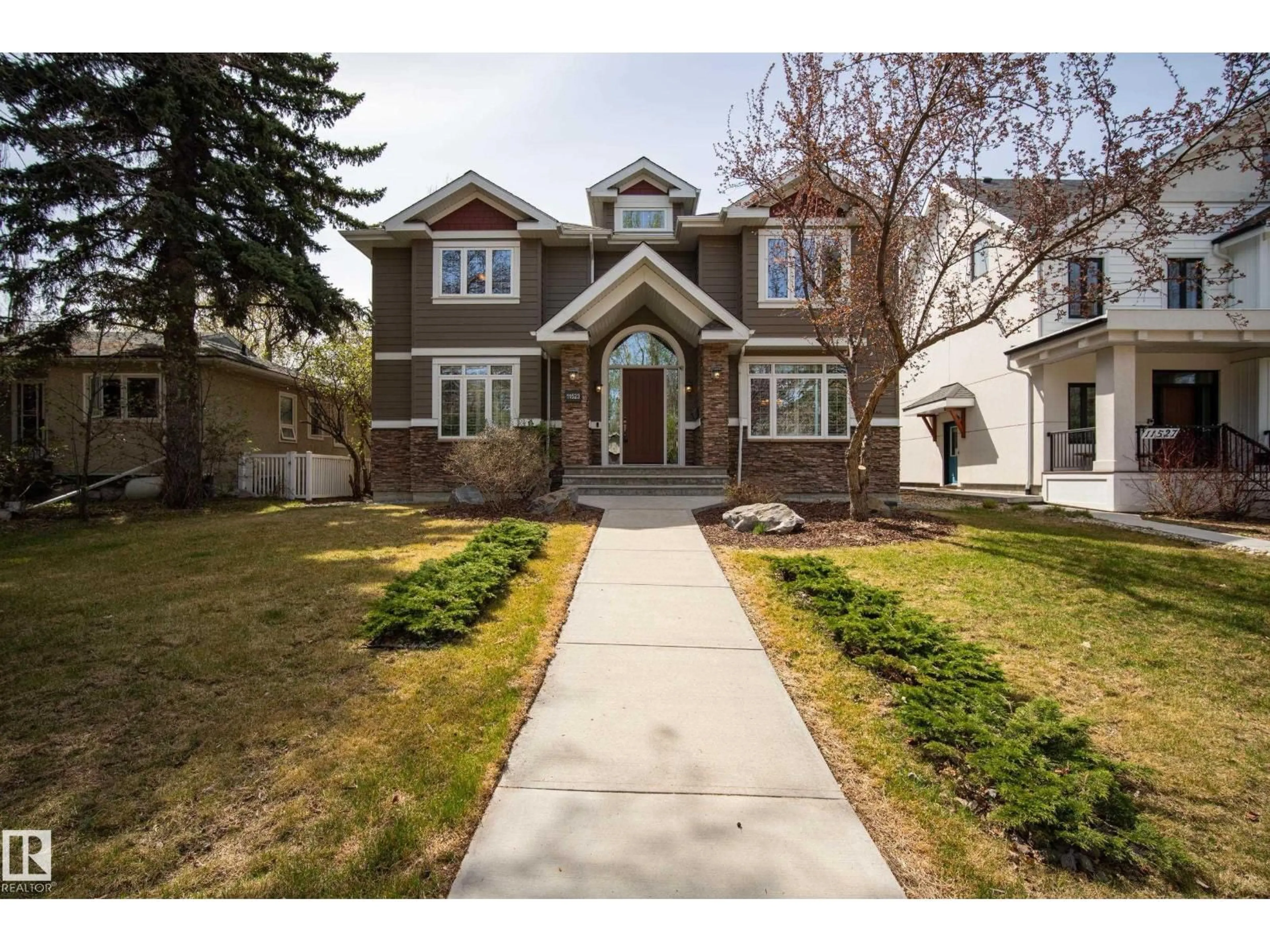 Home with brick exterior material, street for 11523 80 AV, Edmonton Alberta T6G0R7