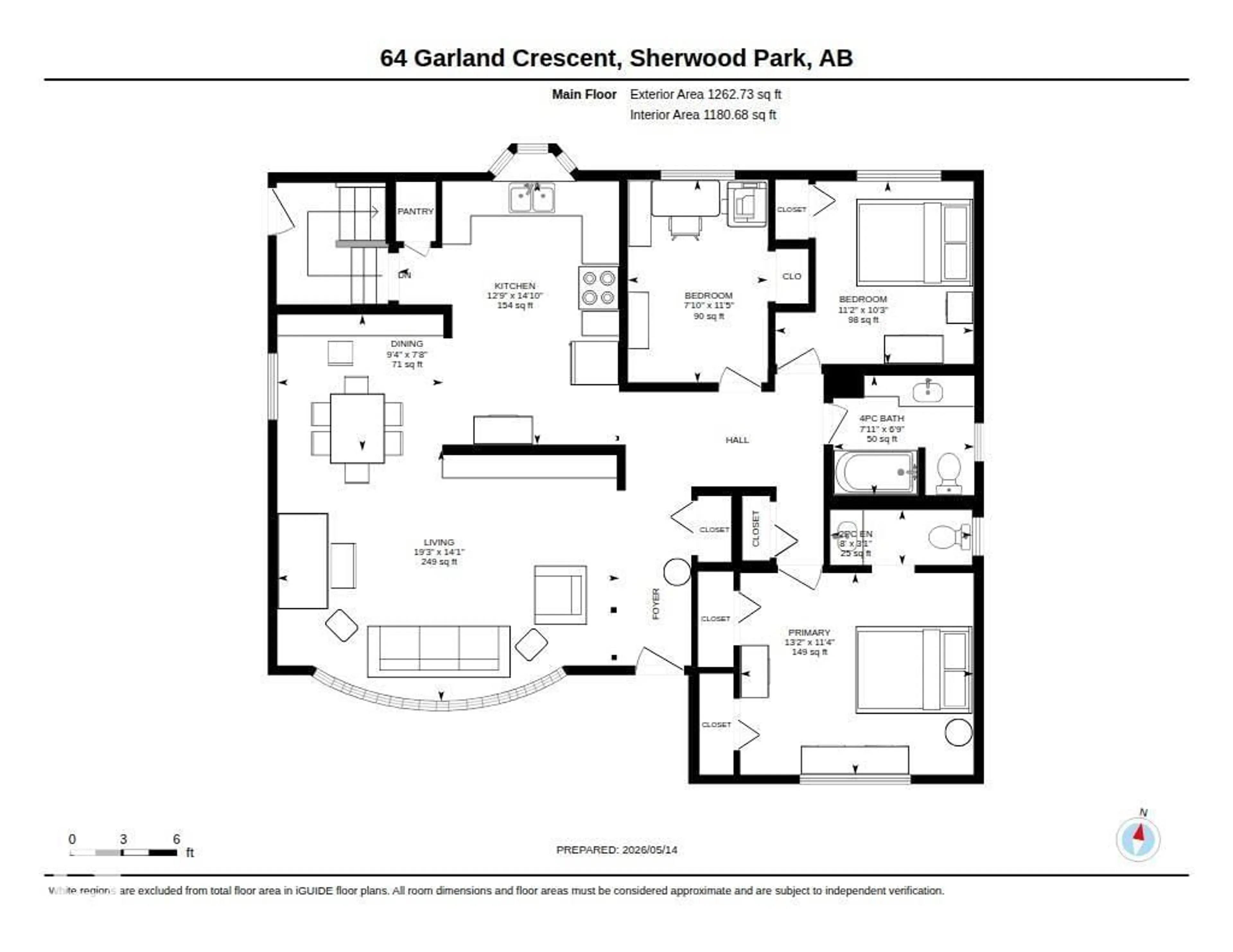 Floor plan for 64 GARLAND CR, Sherwood Park Alberta T8A2P8