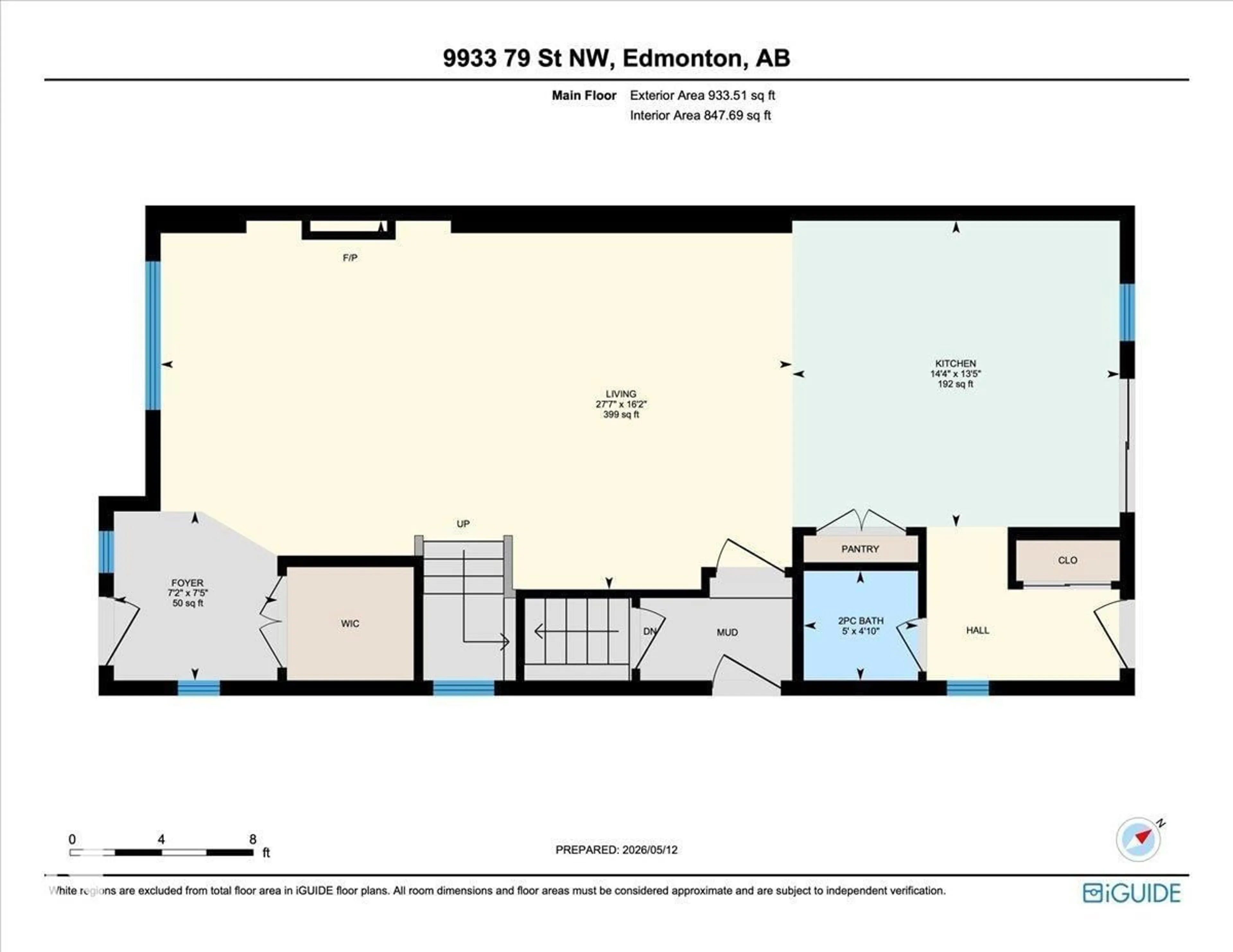 Floor plan for 9933 79 ST, Edmonton Alberta T6A3G2