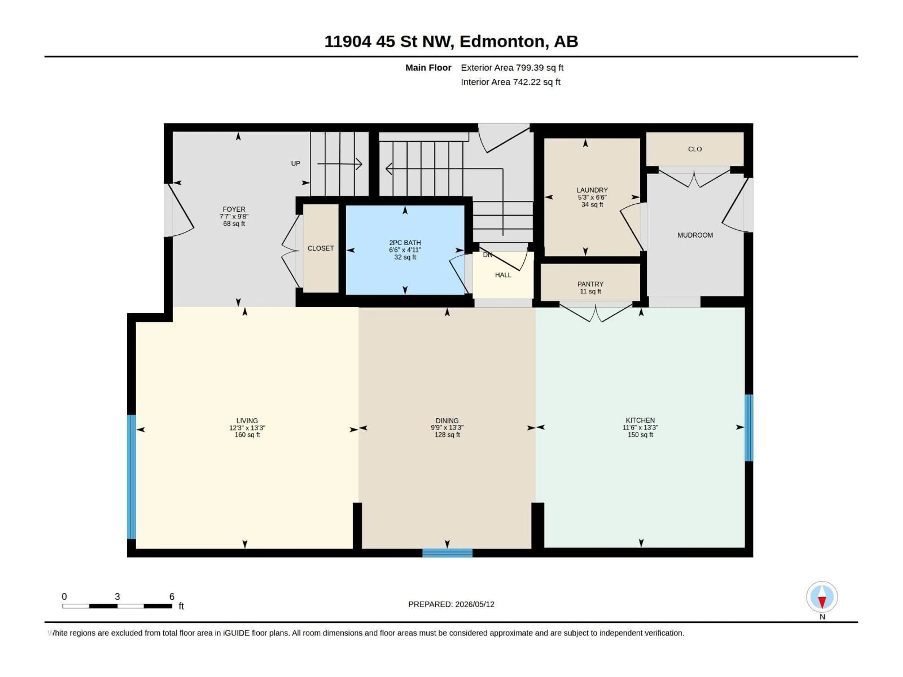 Floor plan for NW - 11904 45 ST, Edmonton Alberta T5W2T6