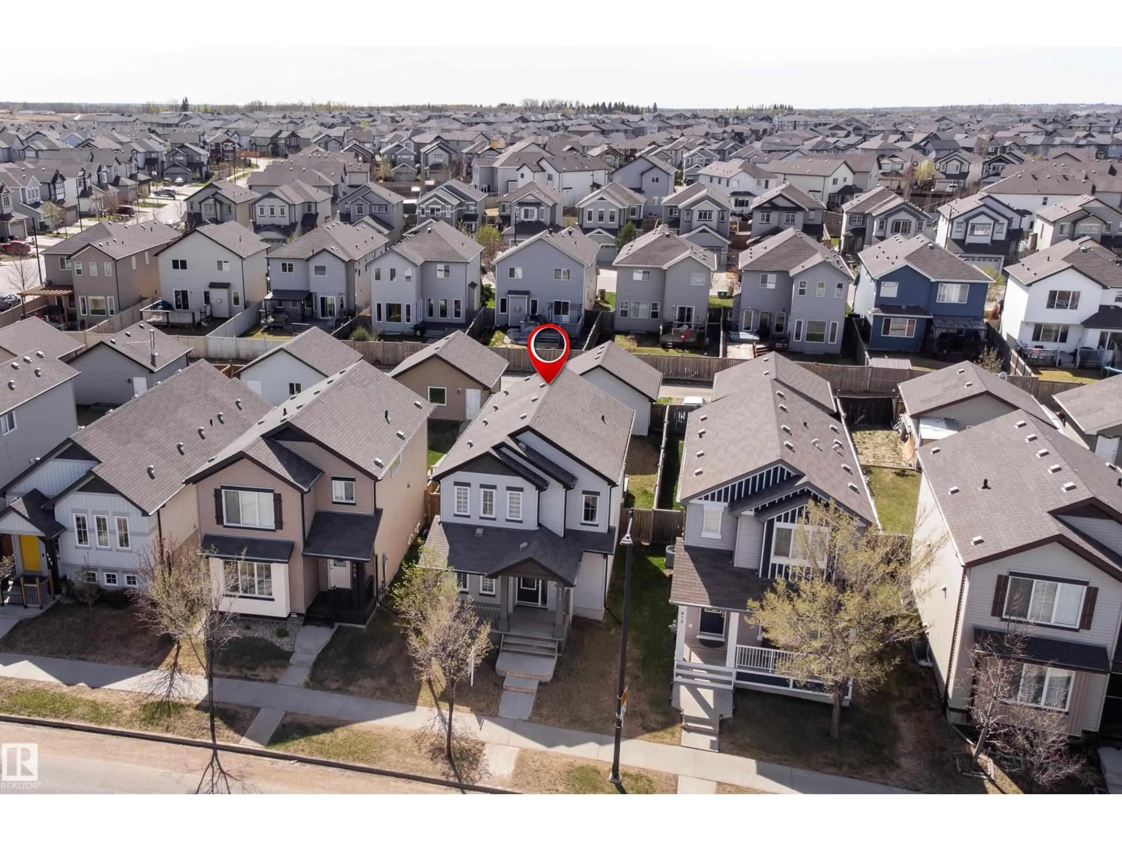 A pic from outside/outdoor area/front of a property/back of a property/a pic from drone, street for SW - 411 WATT BV, Edmonton Alberta T6X1R1