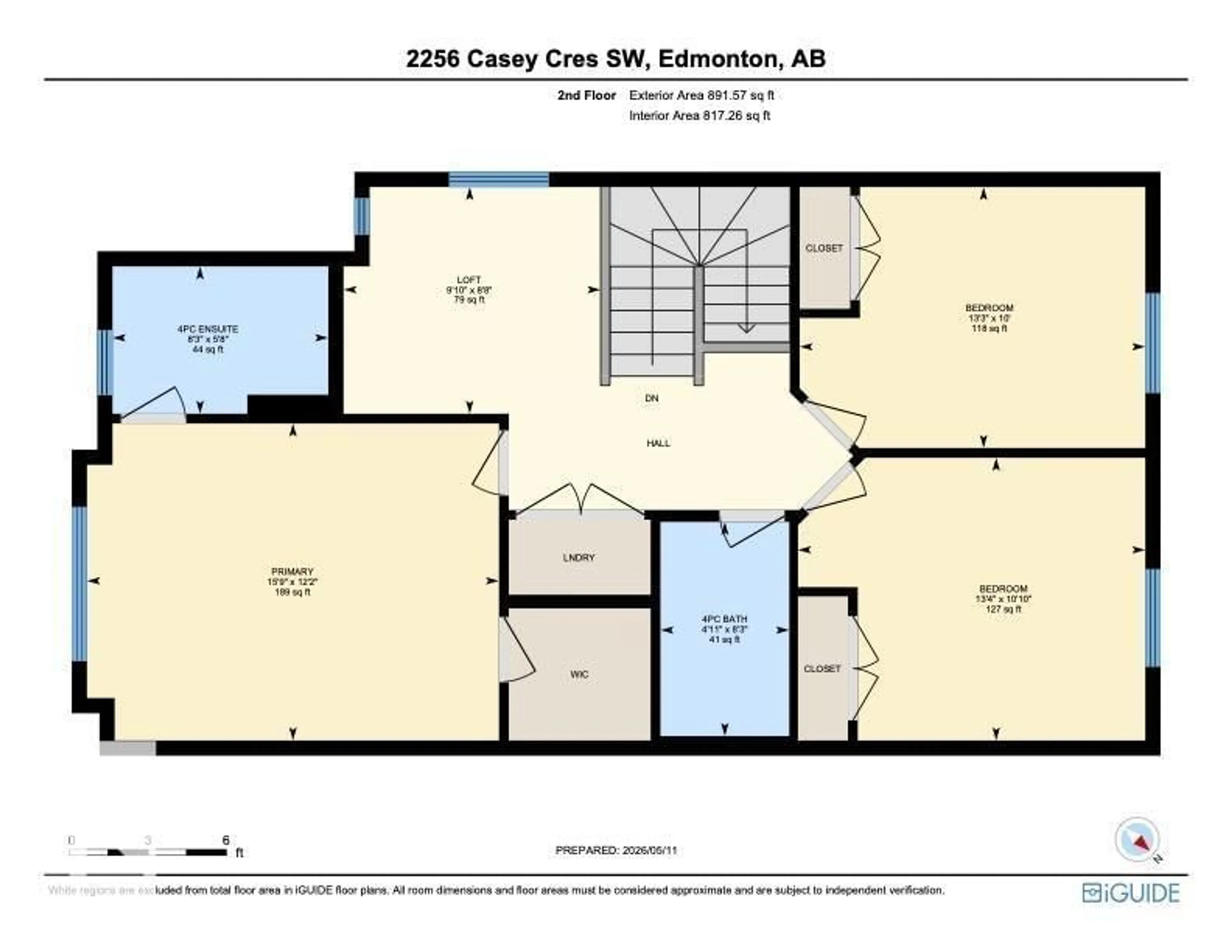 Floor plan for 2256 CASEY CR, Edmonton Alberta T6W3M8