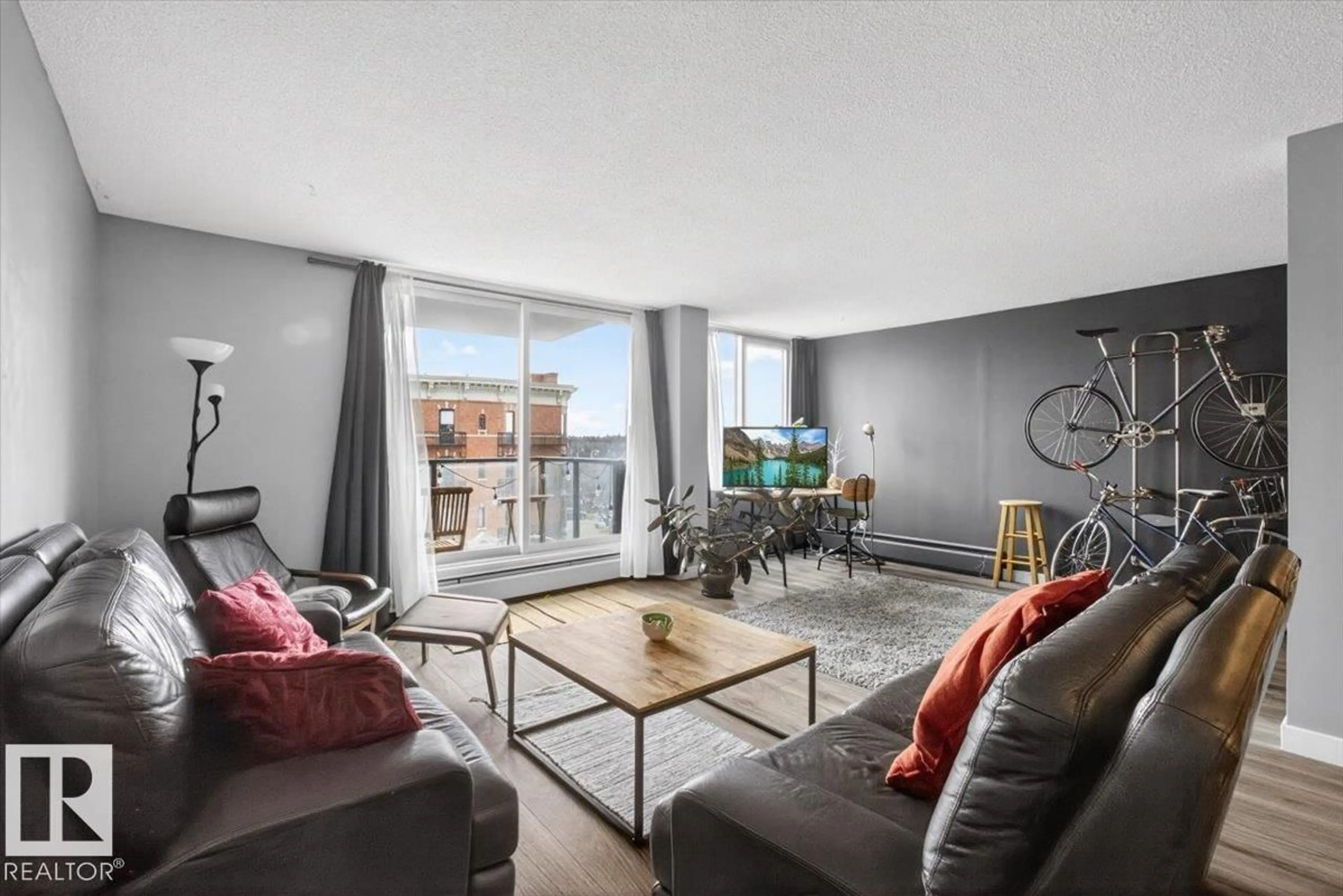 Living room with furniture, unknown for 405 10011 116 NW, Edmonton Alberta T5K1V4