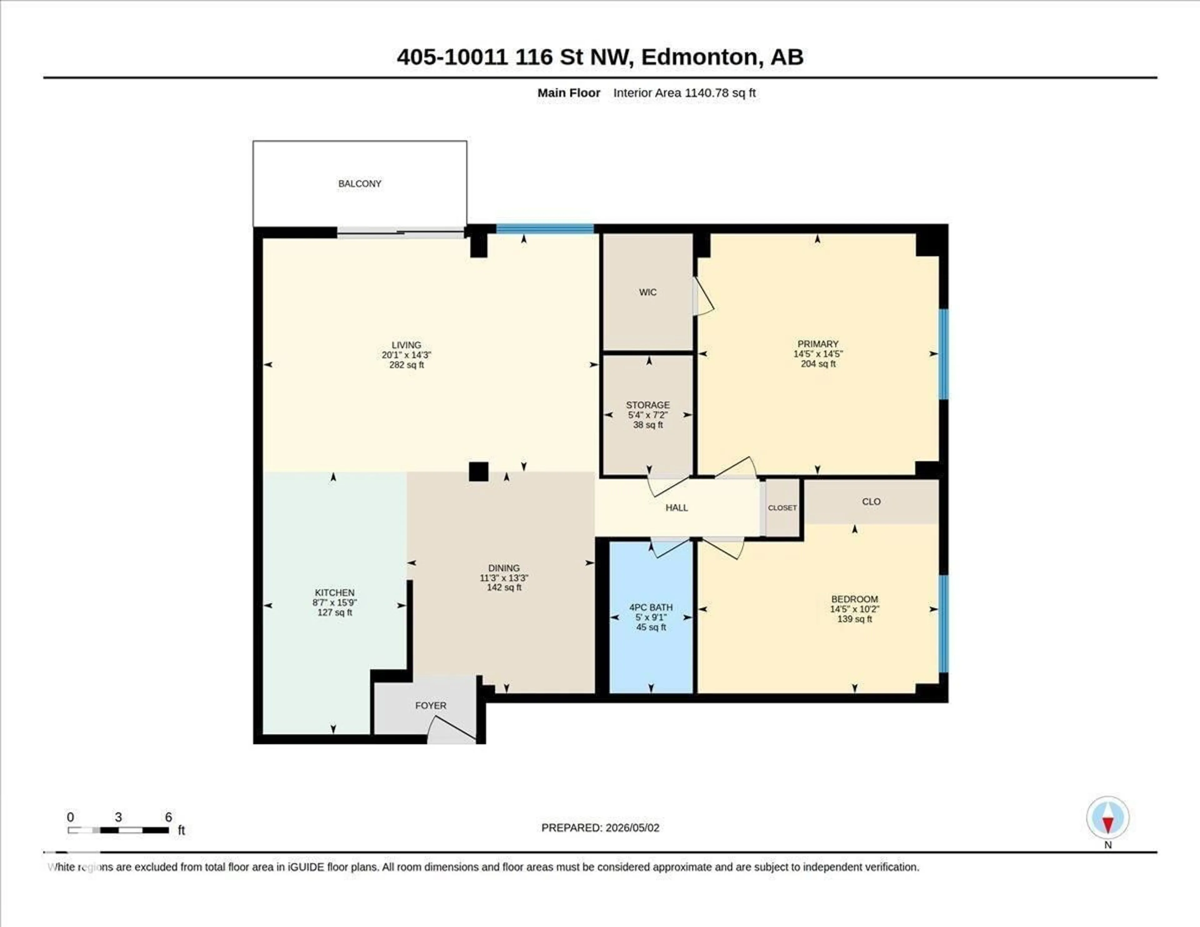 Floor plan for 405 10011 116 NW, Edmonton Alberta T5K1V4