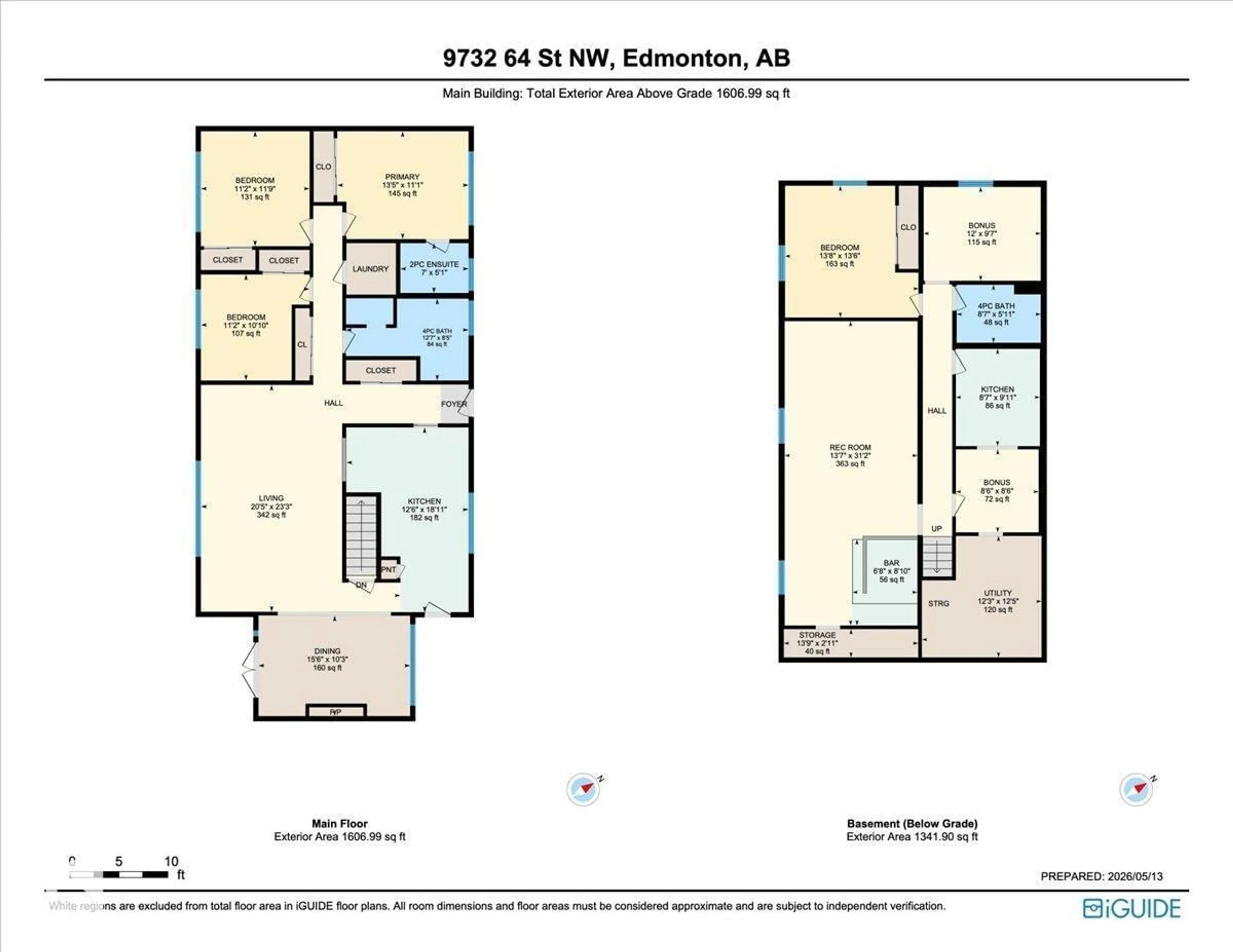 Floor plan for 9732 64 ST, Edmonton Alberta T6B1R3