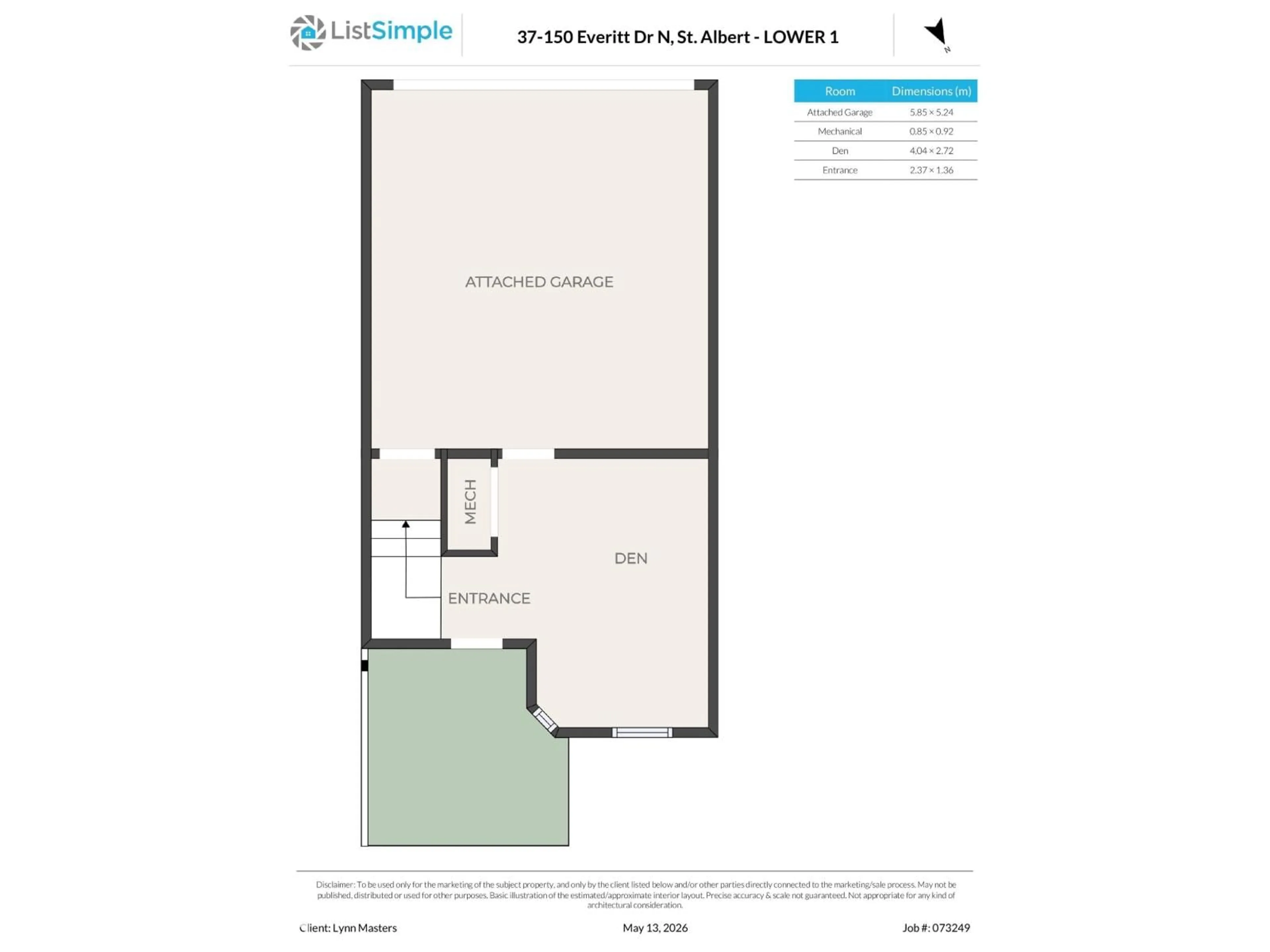 Floor plan for #37 - 150 EVERITT DR, St. Albert Alberta T8N7R8