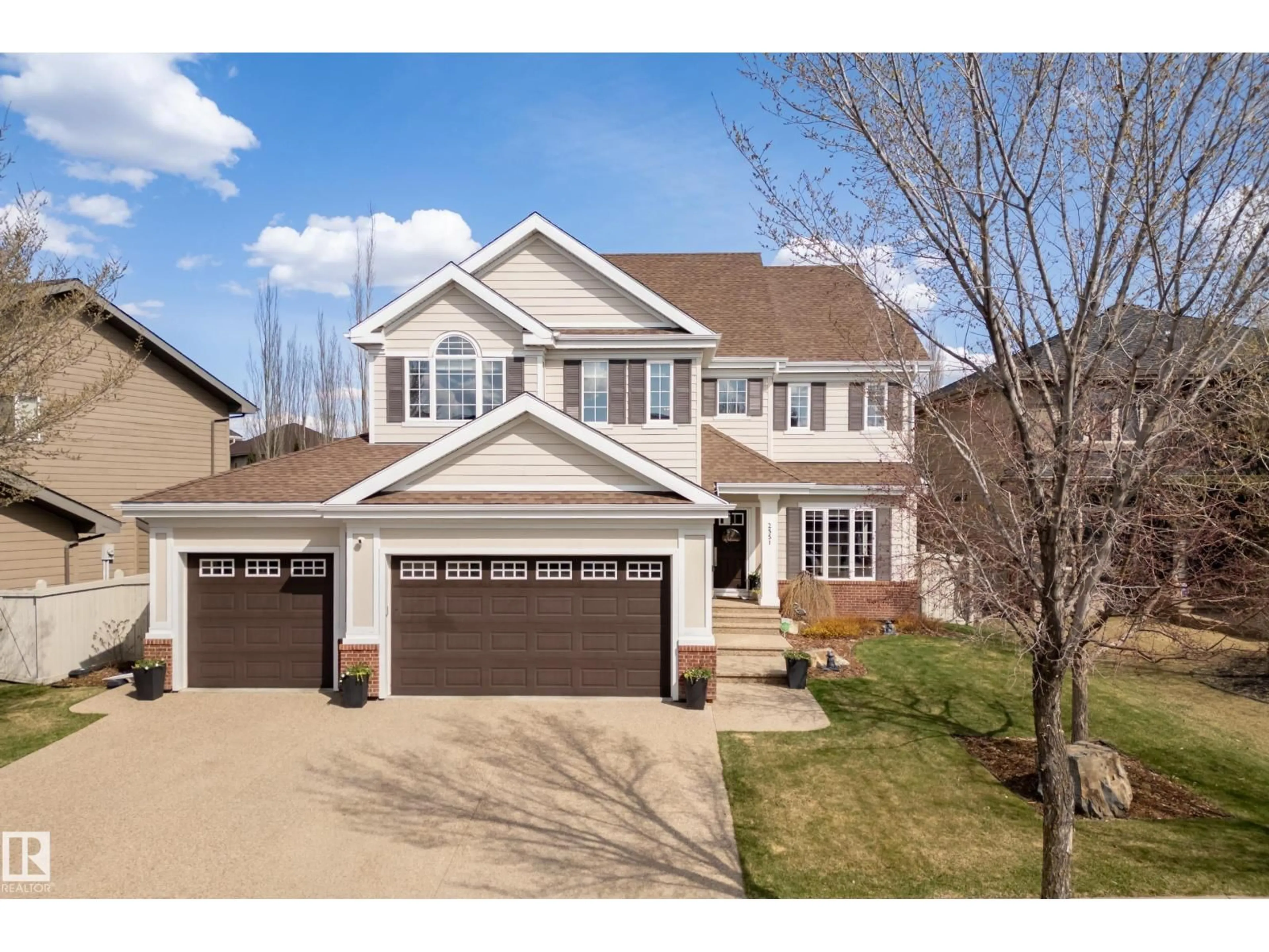 Home with vinyl exterior material, street for 2551 CAMERON RAVINE LD, Edmonton Alberta T6M0L2