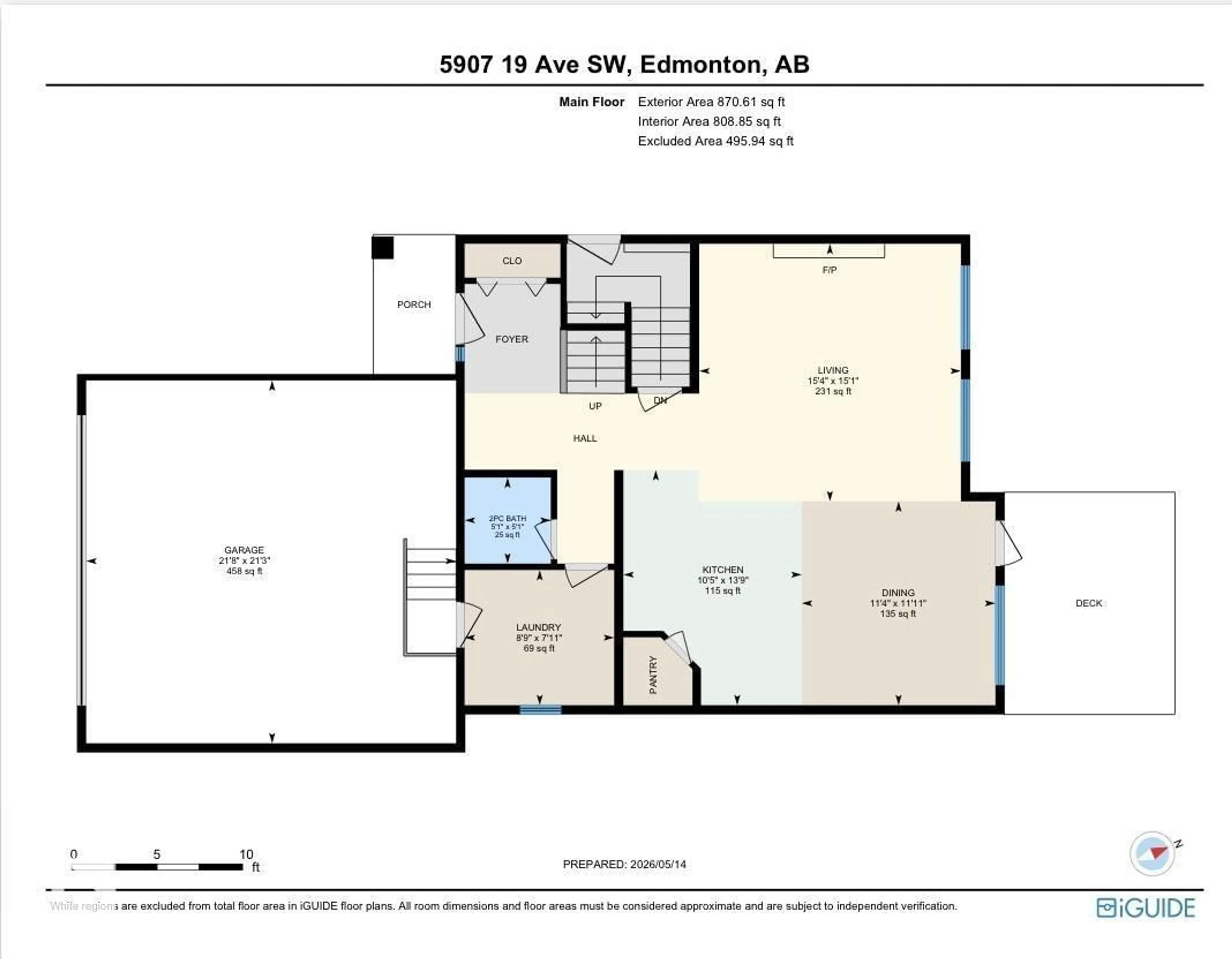 Floor plan for 5907 19 AV, Edmonton Alberta T6X0P6