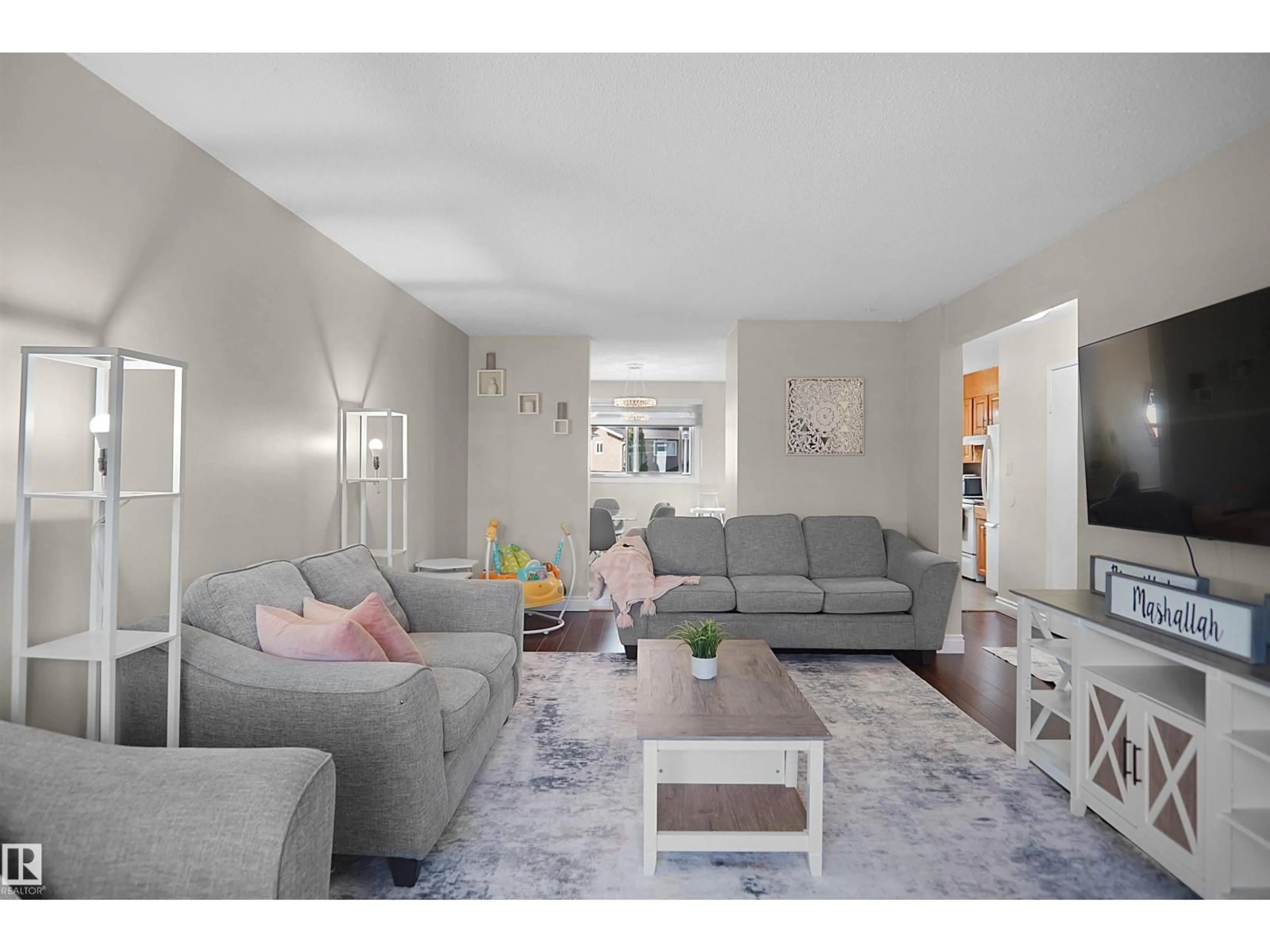 Living room with furniture, unknown for 10648 158 AV, Edmonton Alberta T5X4H5
