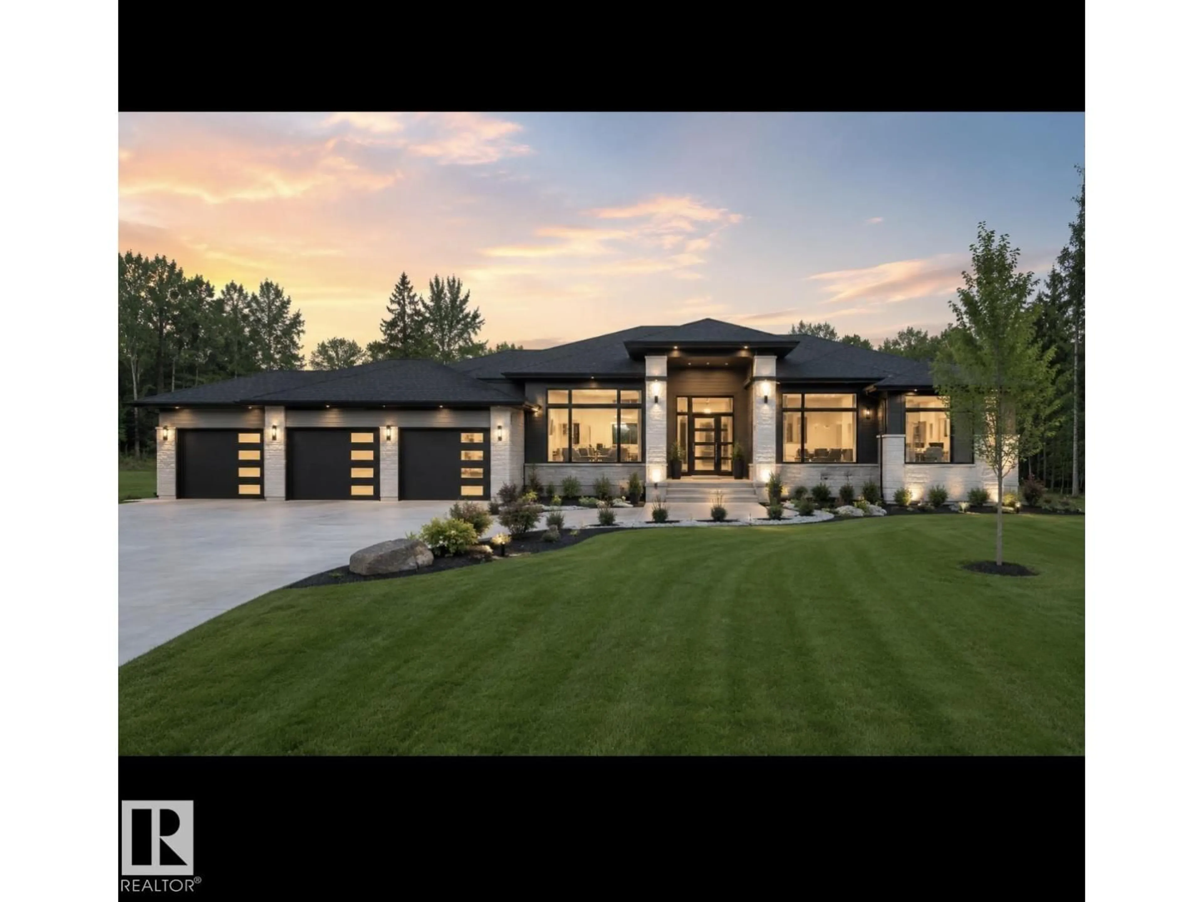 Home with brick exterior material, street for #6 - 26131 TWP RD 532A, Rural Parkland County Alberta T7Y1A1