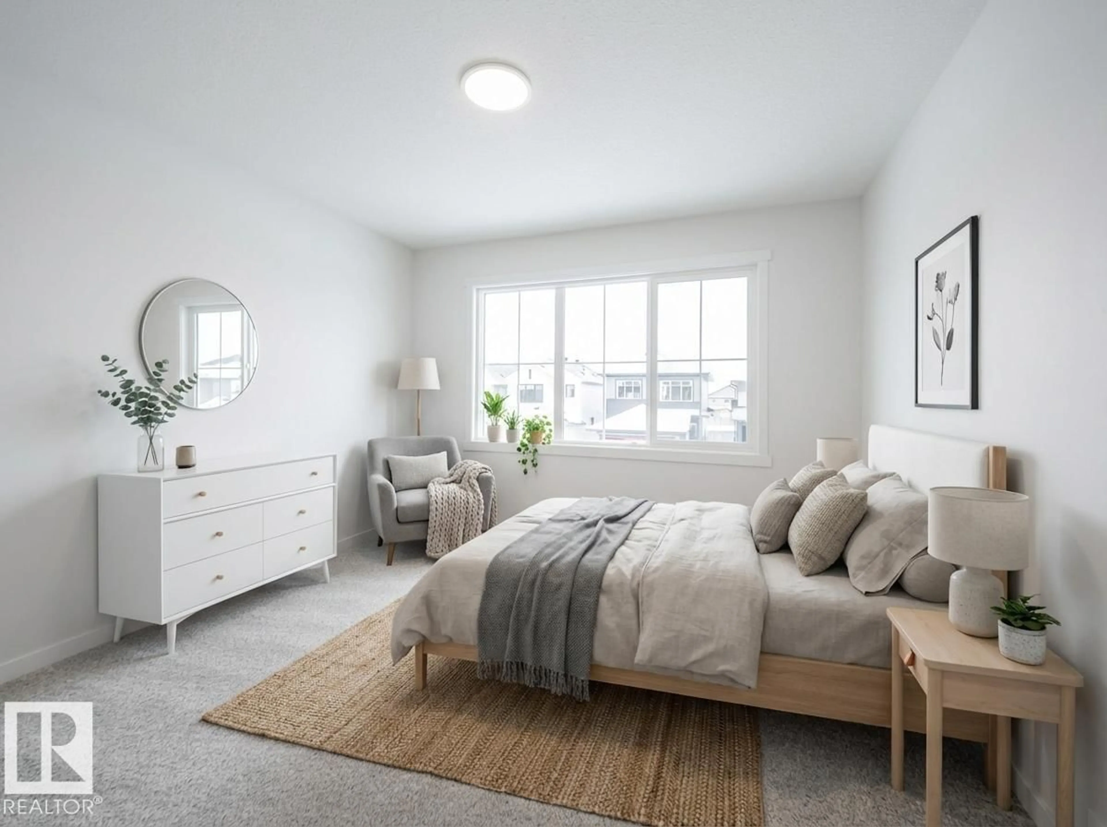 Bedroom with bed, unknown for 19552 30 AV, Edmonton Alberta T5T6L5