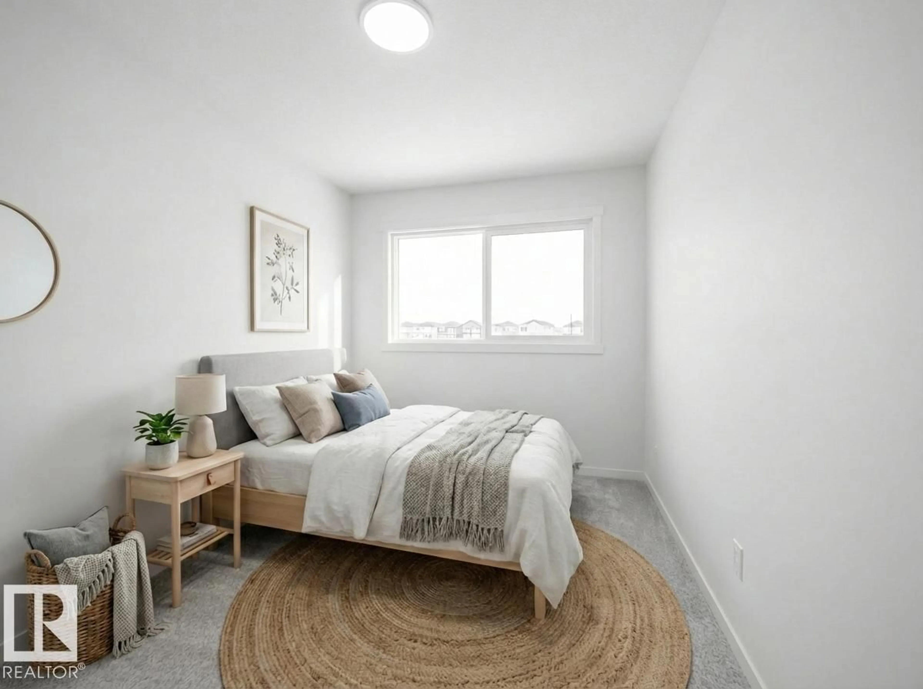 Bedroom with bed, carpet floor for 19552 30 AV, Edmonton Alberta T5T6L5