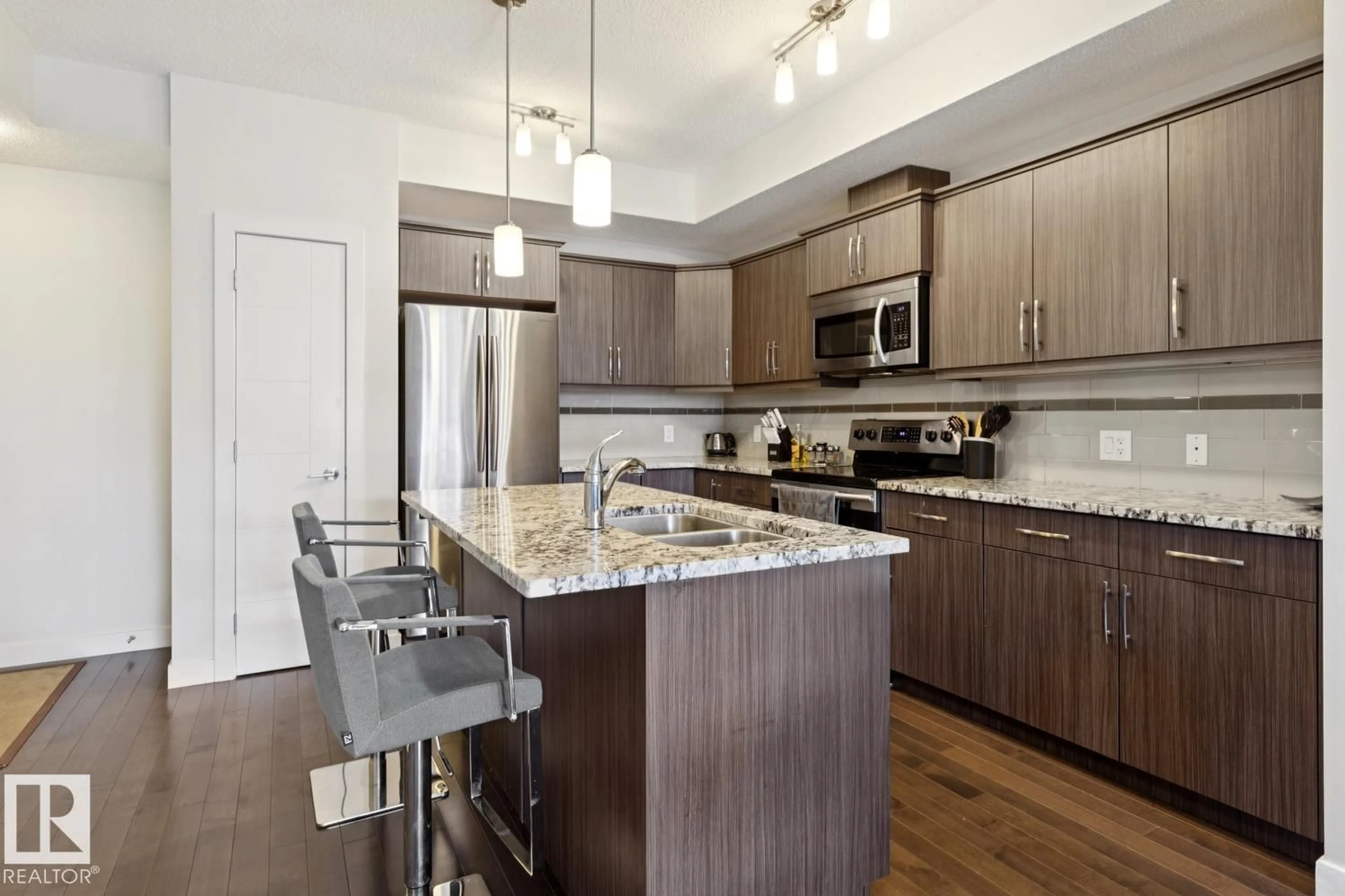 Open concept kitchen, unknown for 421 - 10523 123 ST NW, Edmonton Alberta T5N1N9