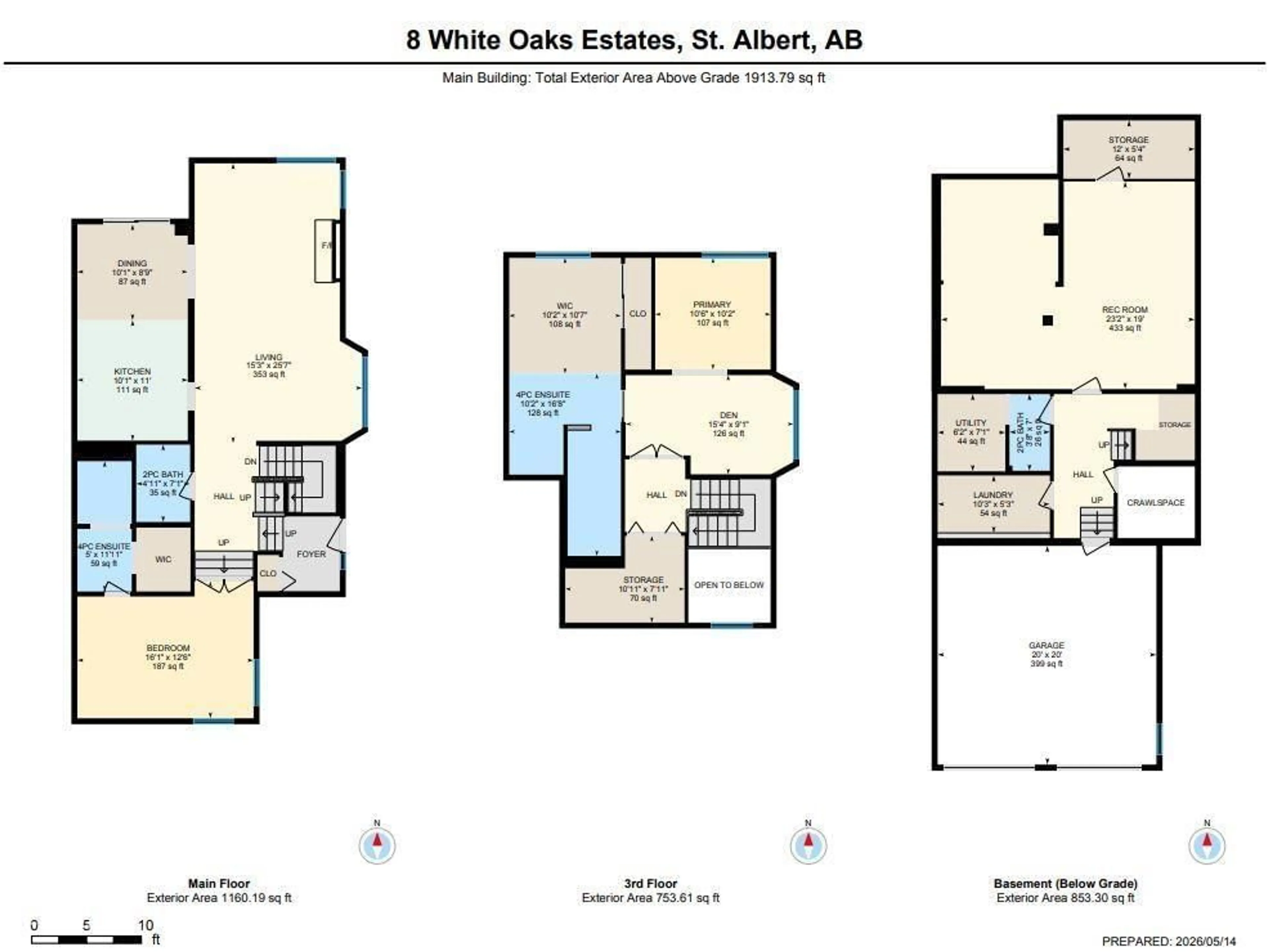 Floor plan for 8 WHITEOAKS ES, St. Albert Alberta T8N3M2