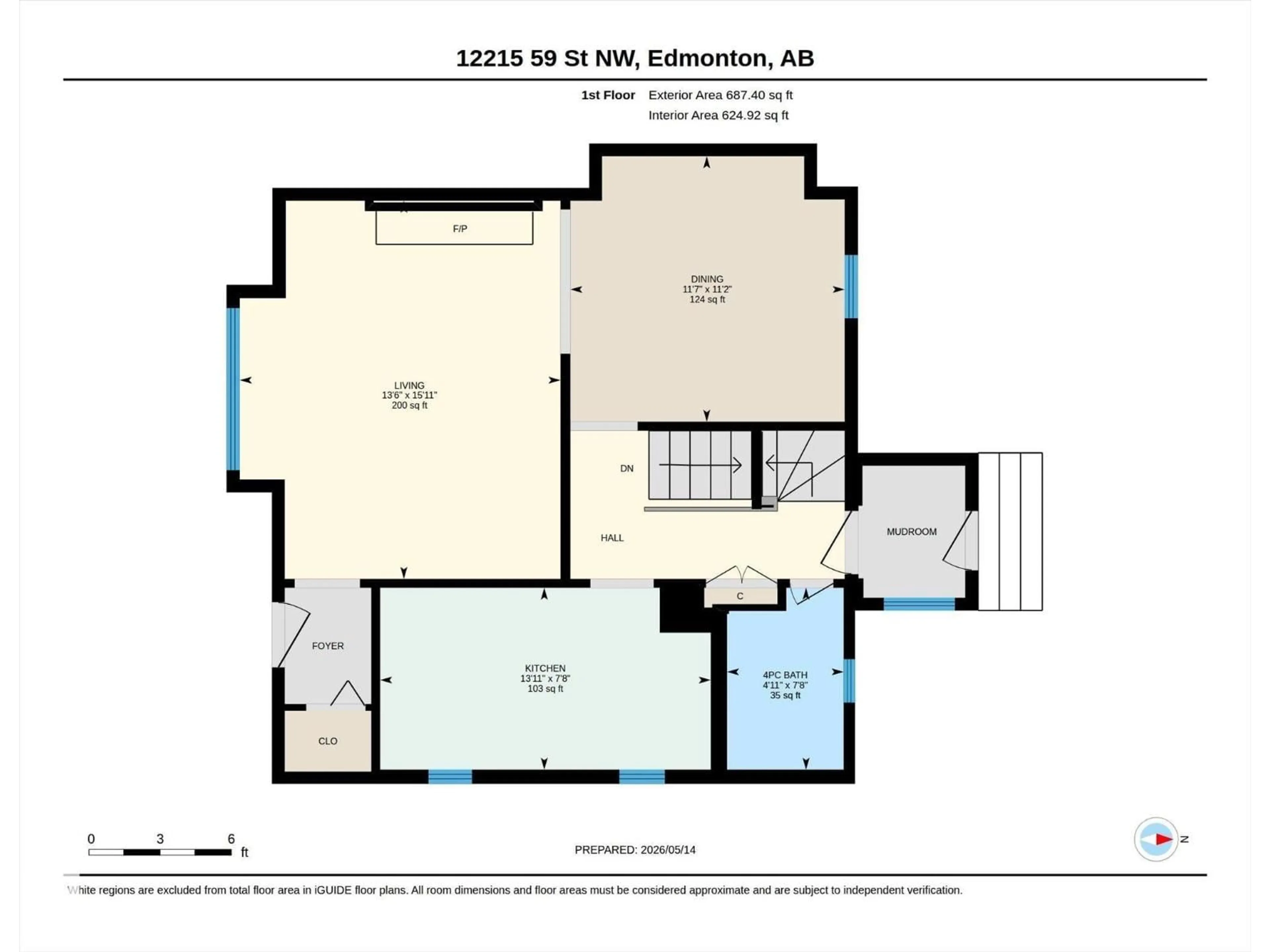 Floor plan for NW - 12215 59 ST, Edmonton Alberta T5W3Y5