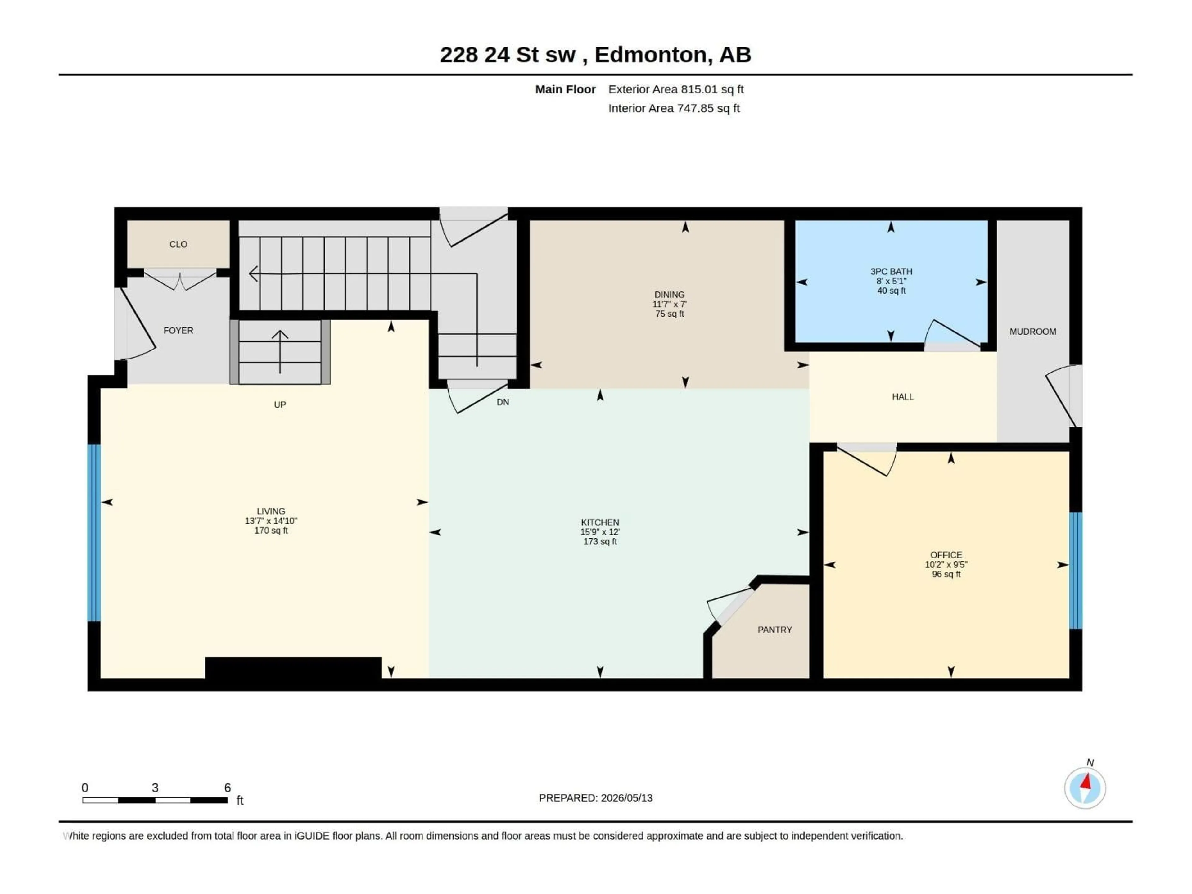 Floor plan for SW - 228 24 ST, Edmonton Alberta T6X3K4
