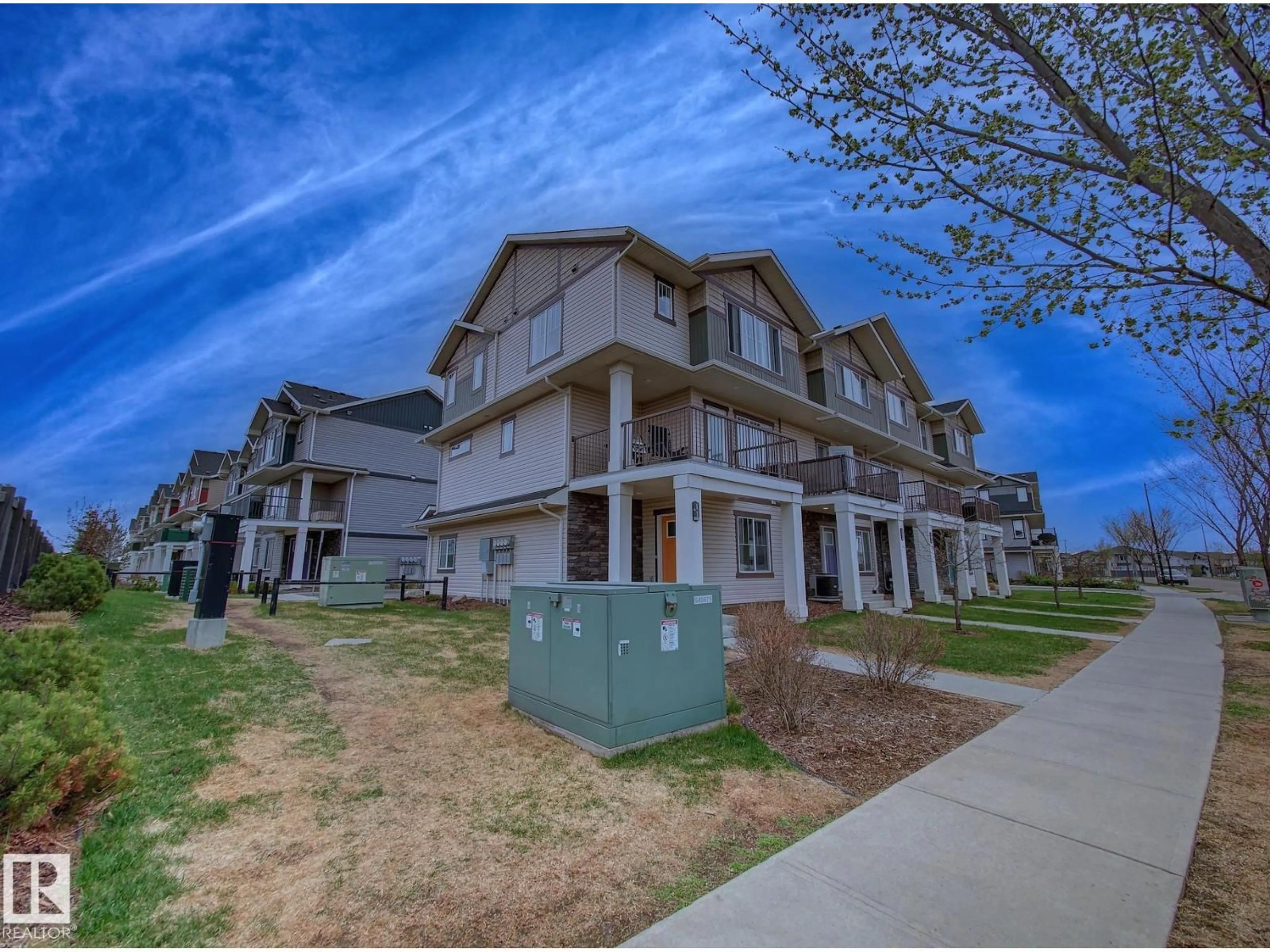 A pic from outside/outdoor area/front of a property/back of a property/a pic from drone, street for #11 - 165 CY BECKER BV, Edmonton Alberta T5Y3R4