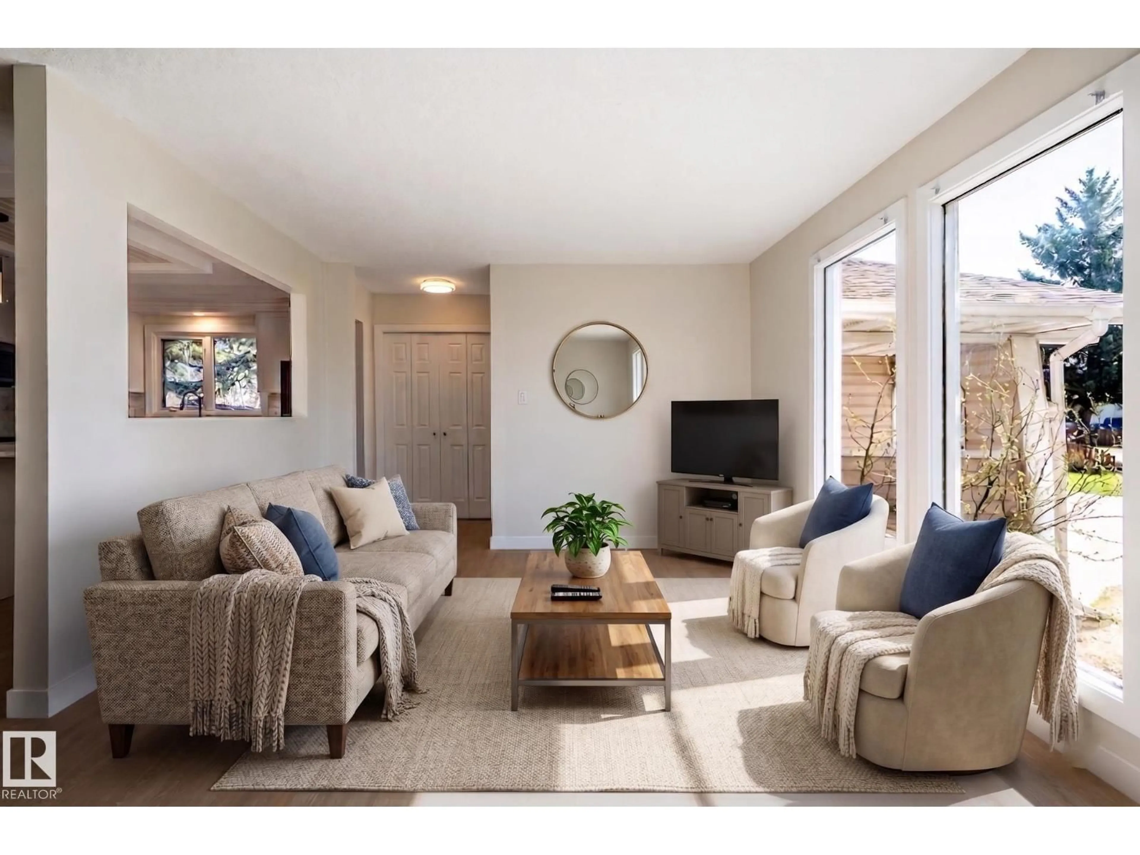 Living room with furniture, unknown for 5528 54 ST, Leduc Alberta T9E5P4