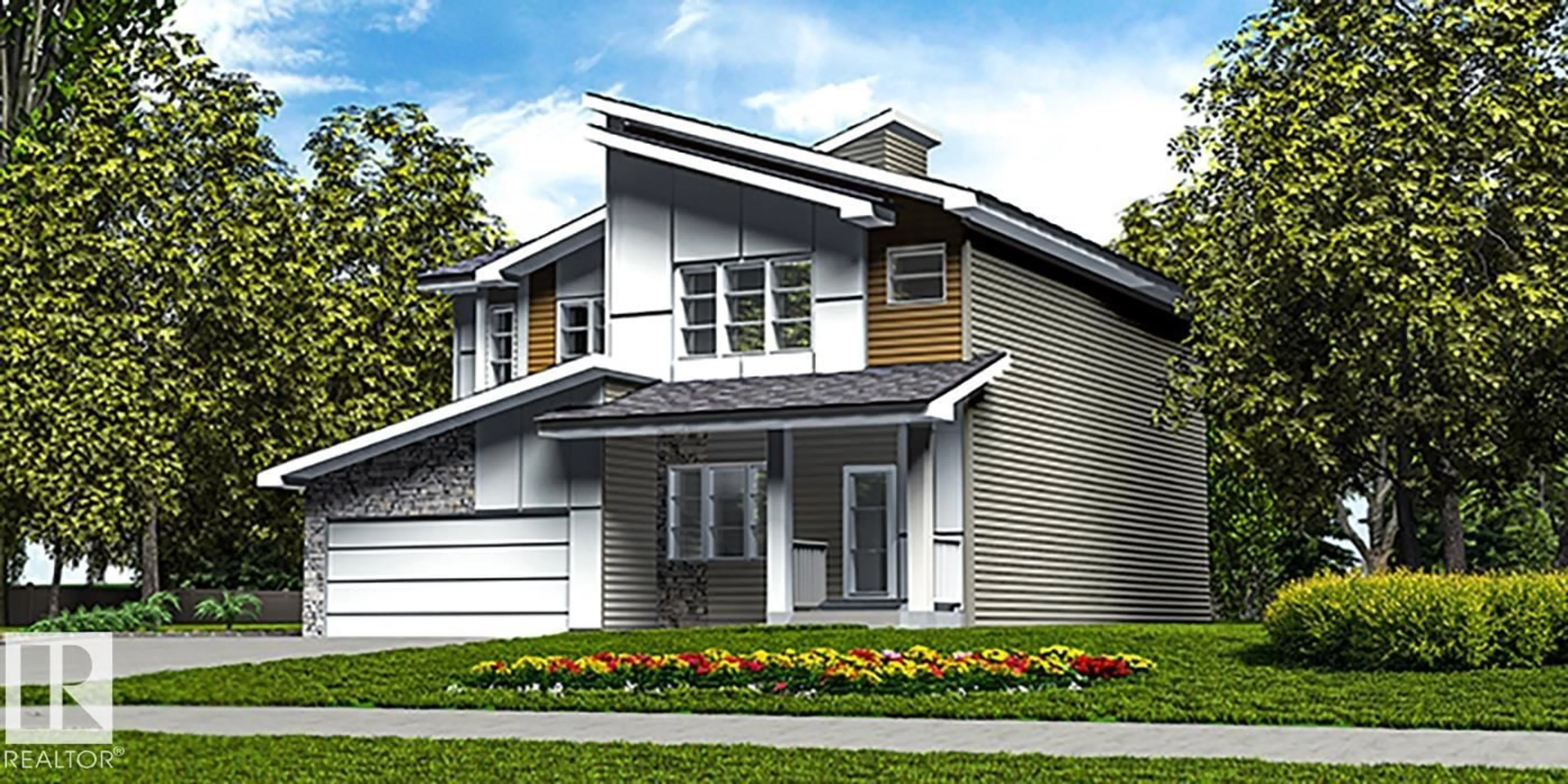 Home with vinyl exterior material, street for NE - 516 176 AV, Edmonton Alberta T5Y4J7