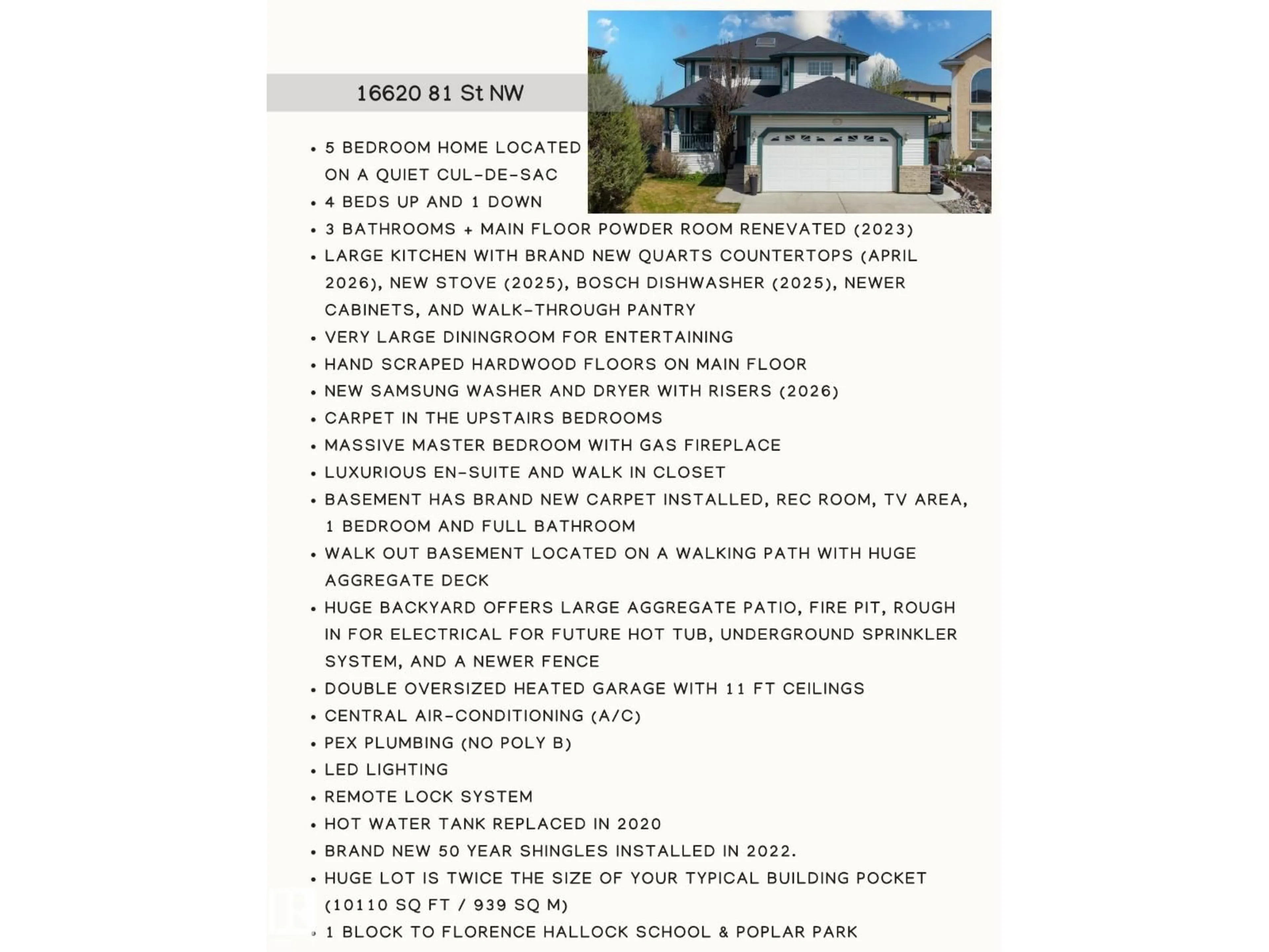 Unknown for 16620 81 ST, Edmonton Alberta T5Z3J5