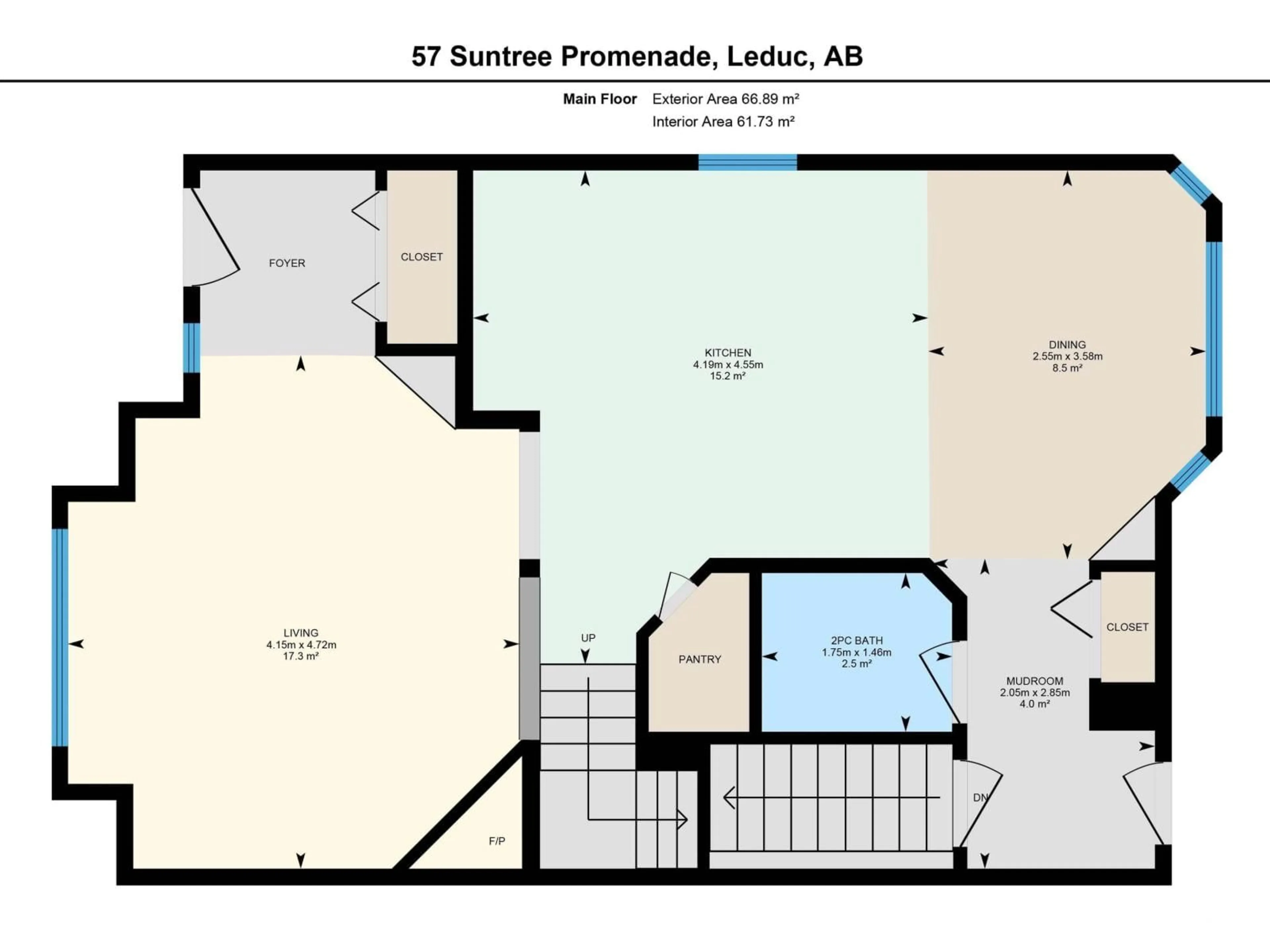 Floor plan for PM - 57 SUNTREE, Leduc Alberta T9E8R8