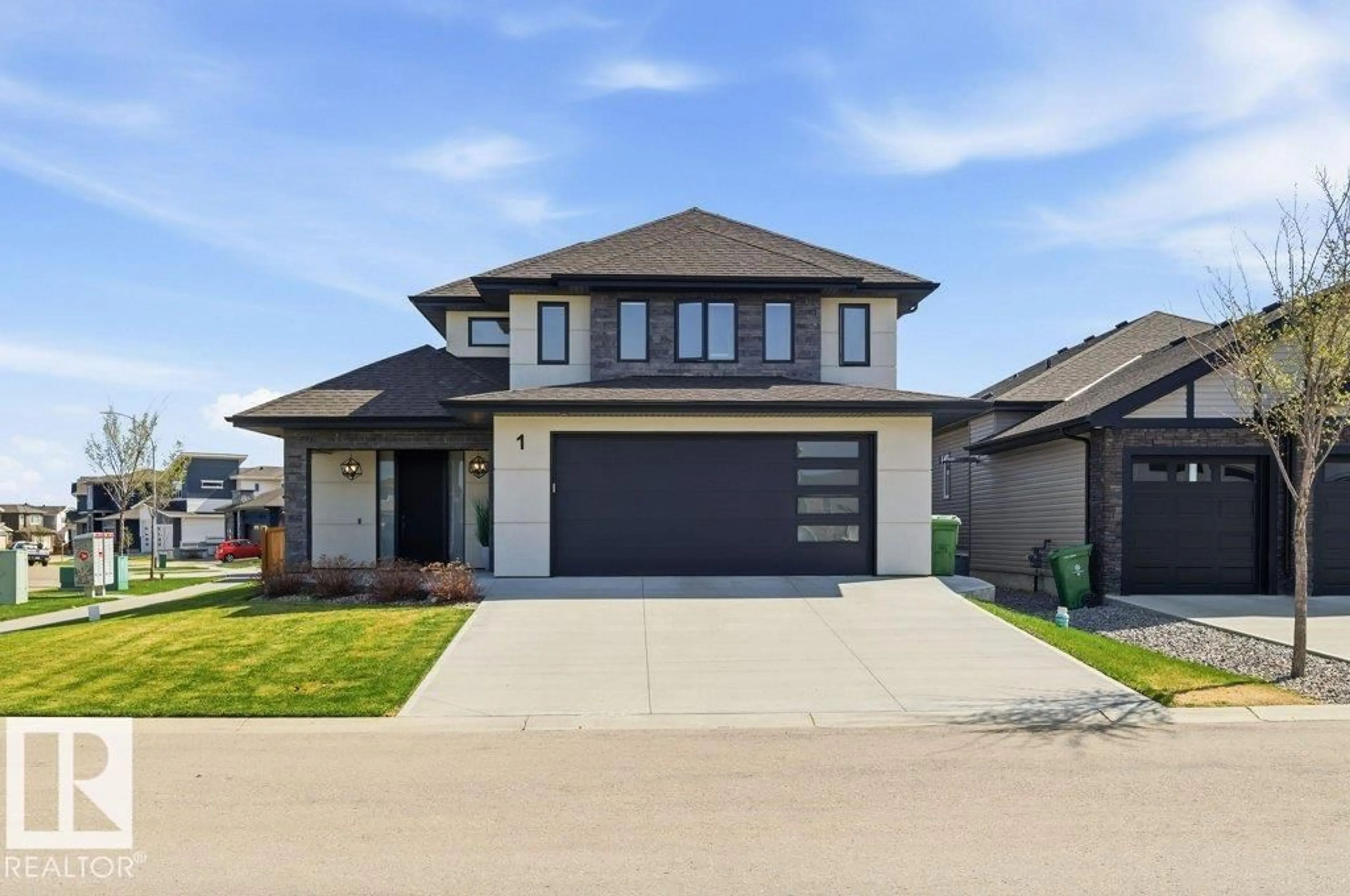 Home with brick exterior material, street for 1 SPARROW CLOSE, Fort Saskatchewan Alberta T8L0V4