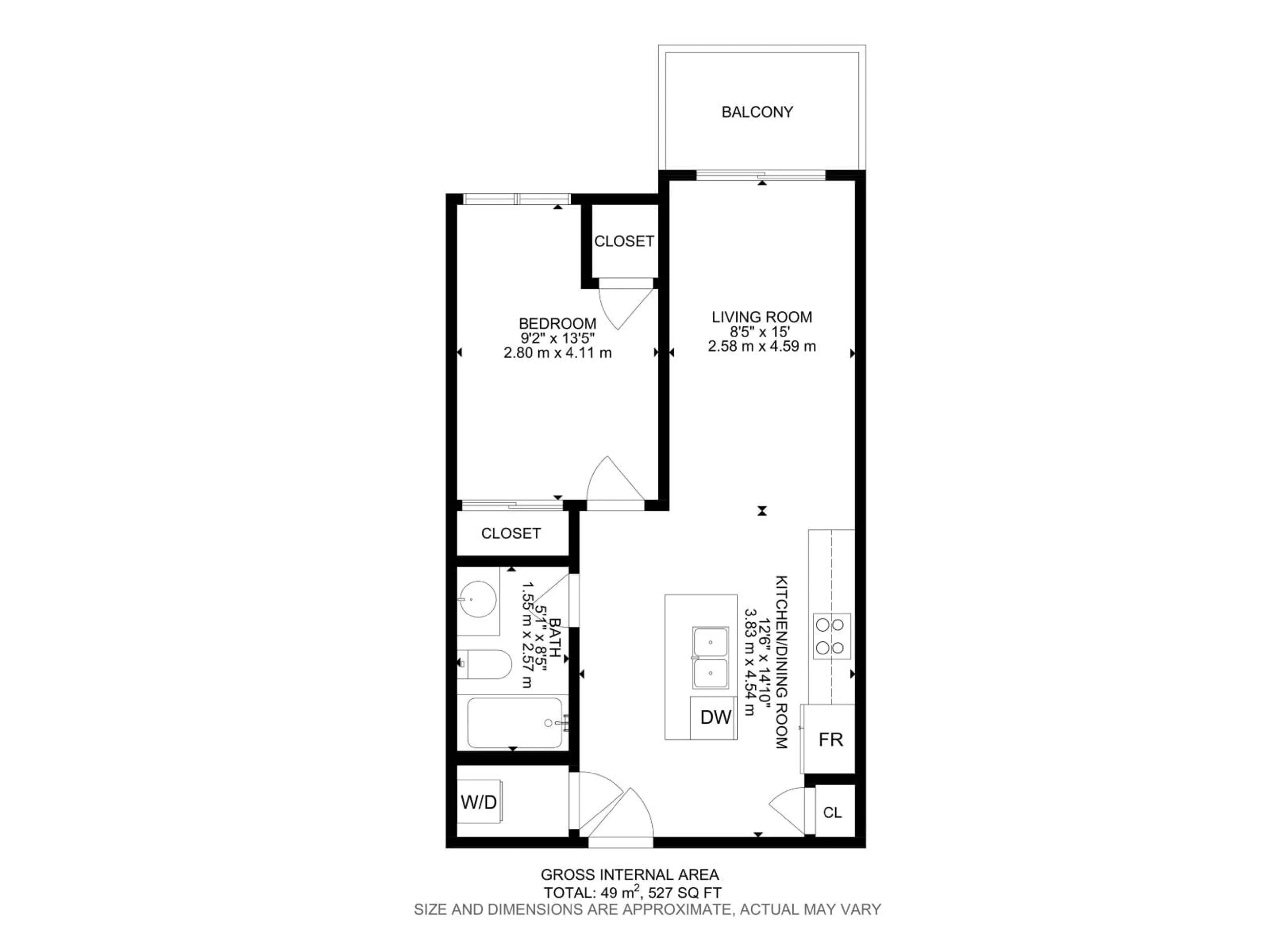 Floor plan for #305 - 9215 228 ST, Edmonton Alberta T5T4T1