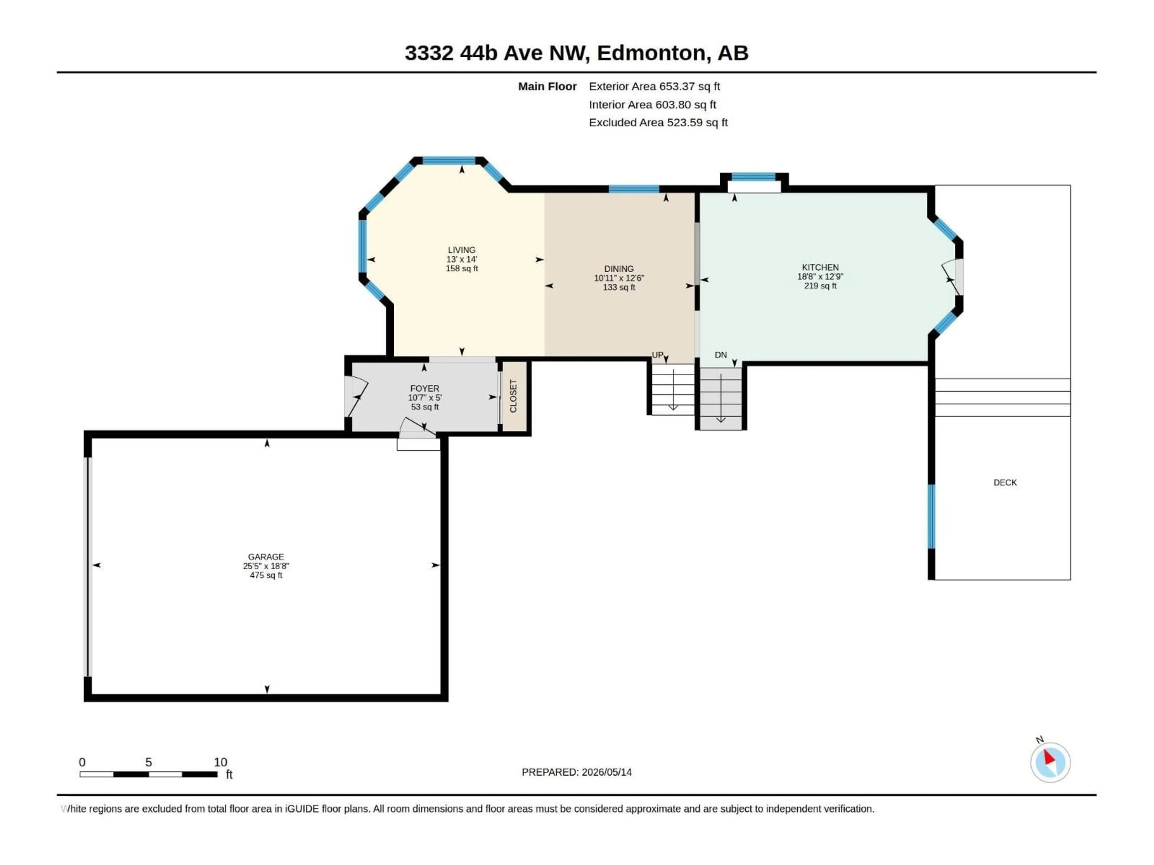 Floor plan for NW - 3332 44B AV, Edmonton Alberta T6T1E8