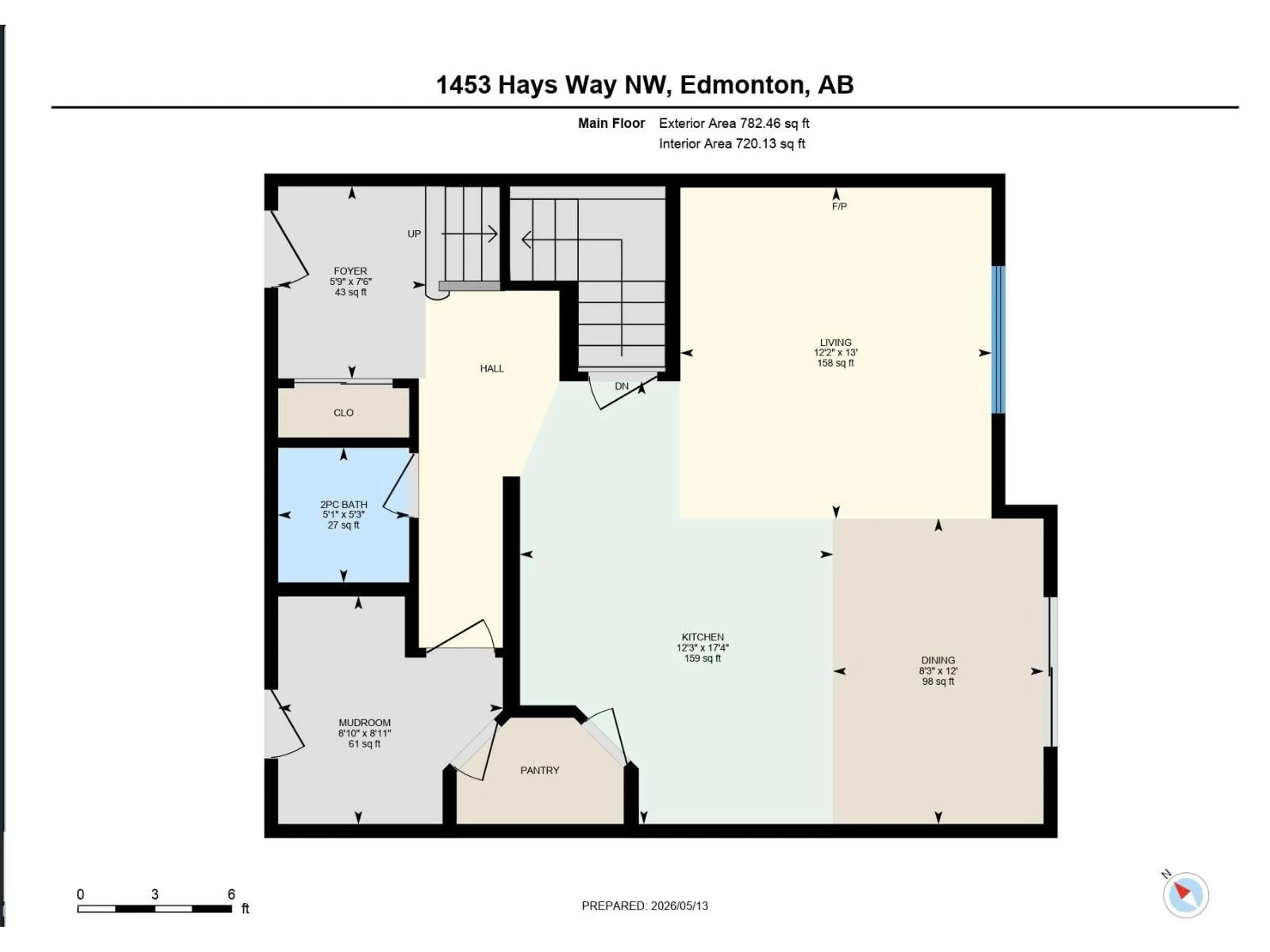 Floor plan for NW - 1453 HAYS WY, Edmonton Alberta T6M0M4