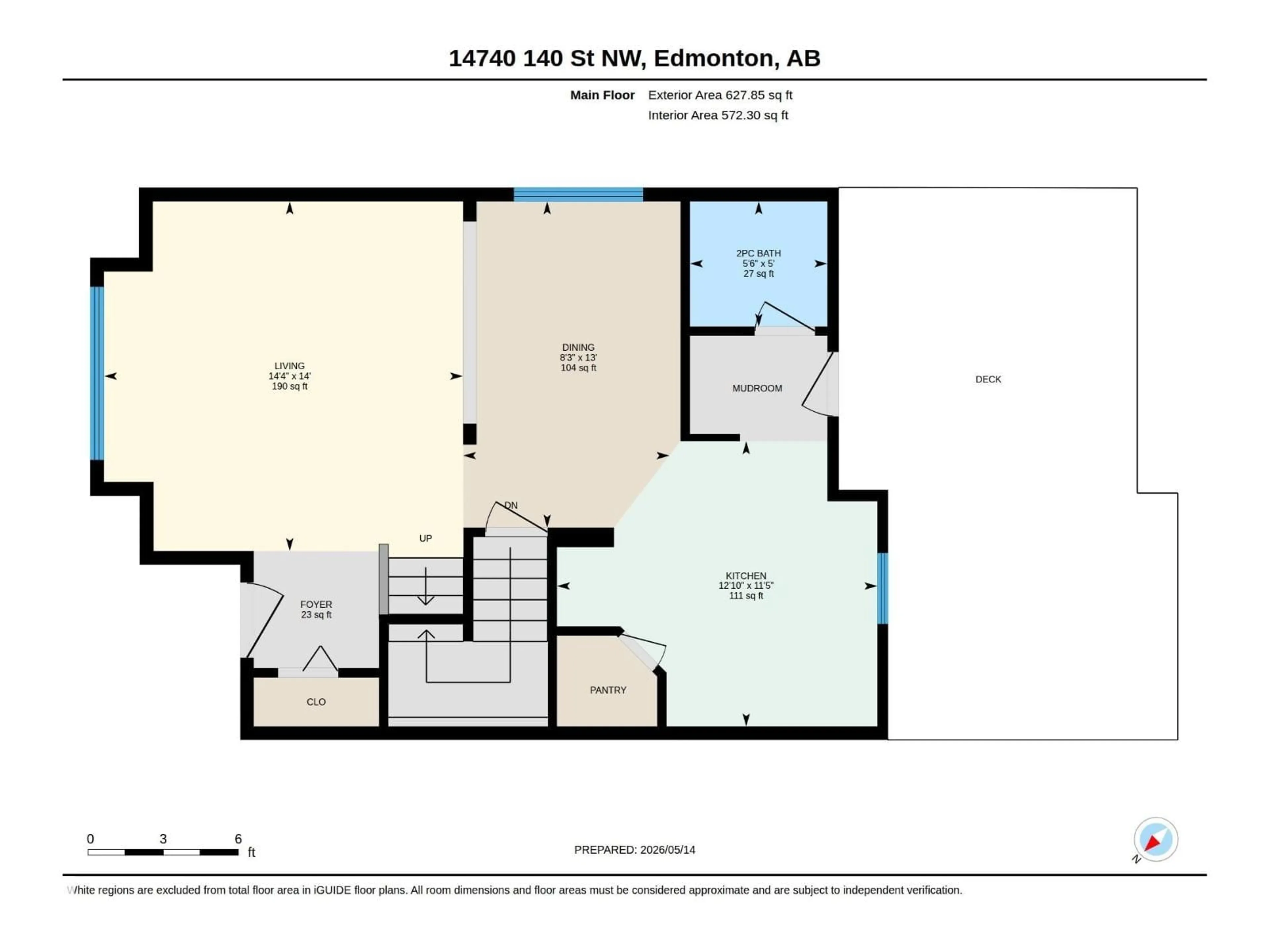 Floor plan for NW - 14740 140 ST, Edmonton Alberta T6V0A9