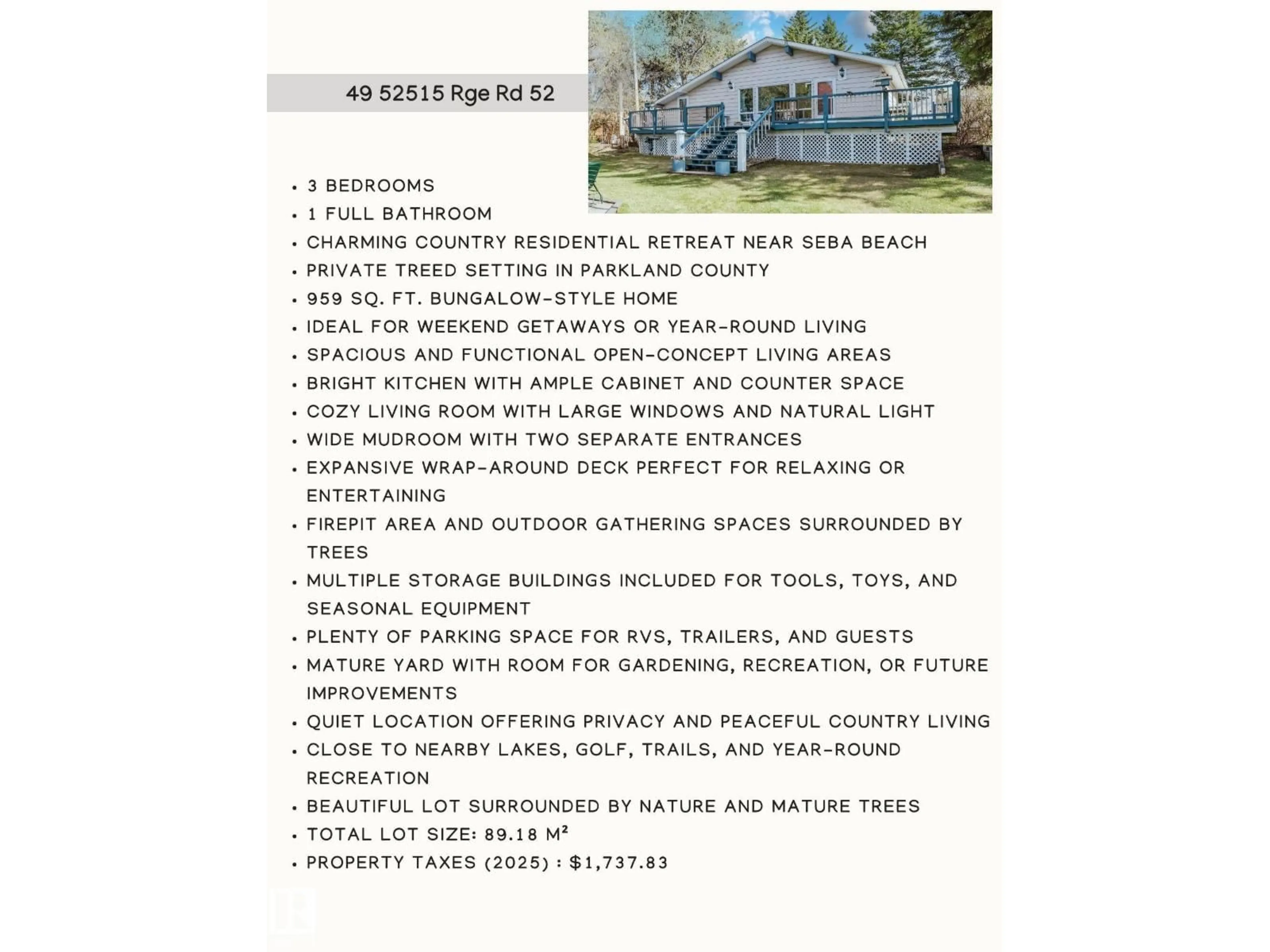 Home with vinyl exterior material, street for 49 52515 RGE ROAD 52, Rural Parkland County Alberta T0E2B0