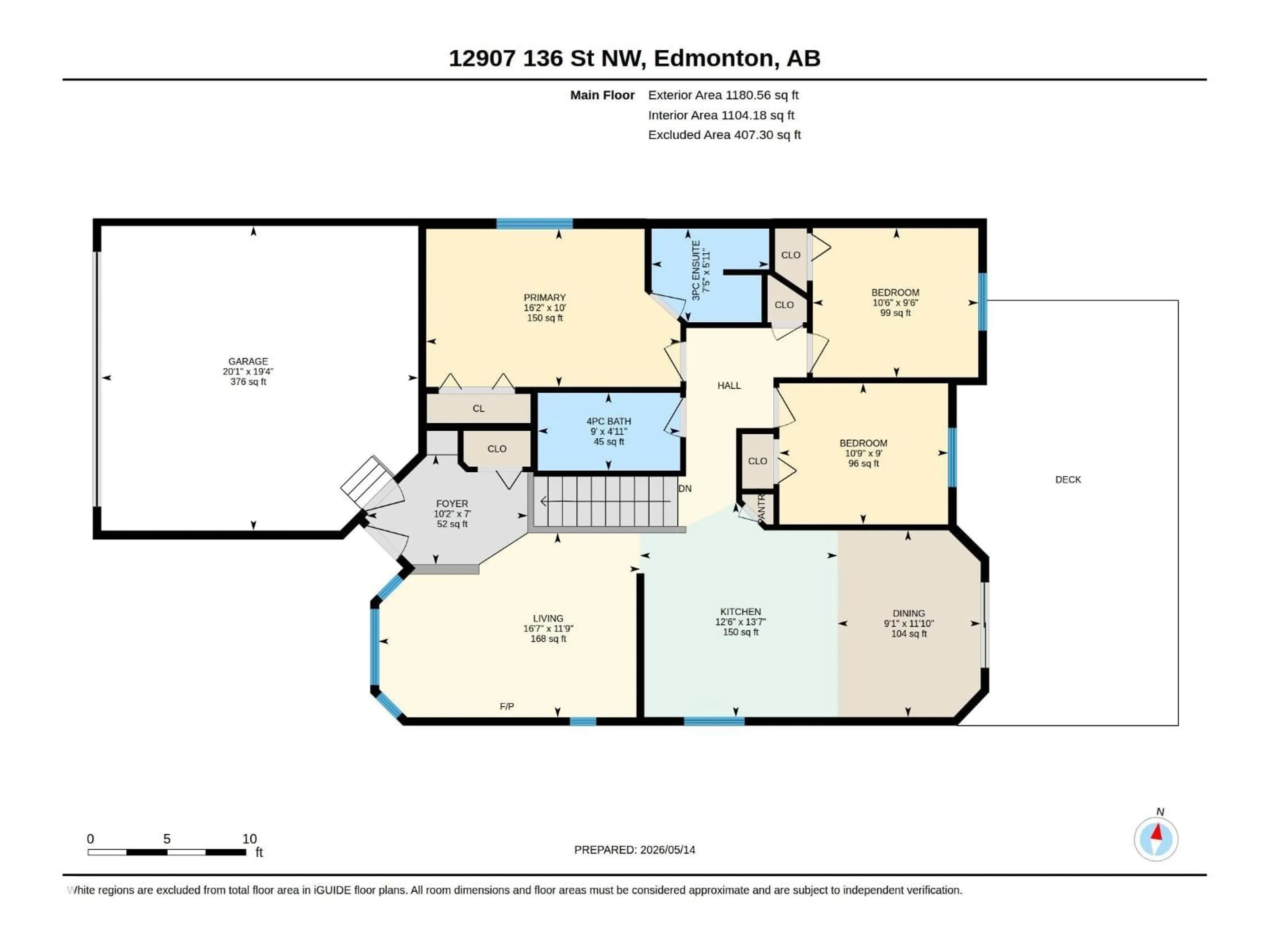 Floor plan for 12907 136 ST, Edmonton Alberta T5L5C8