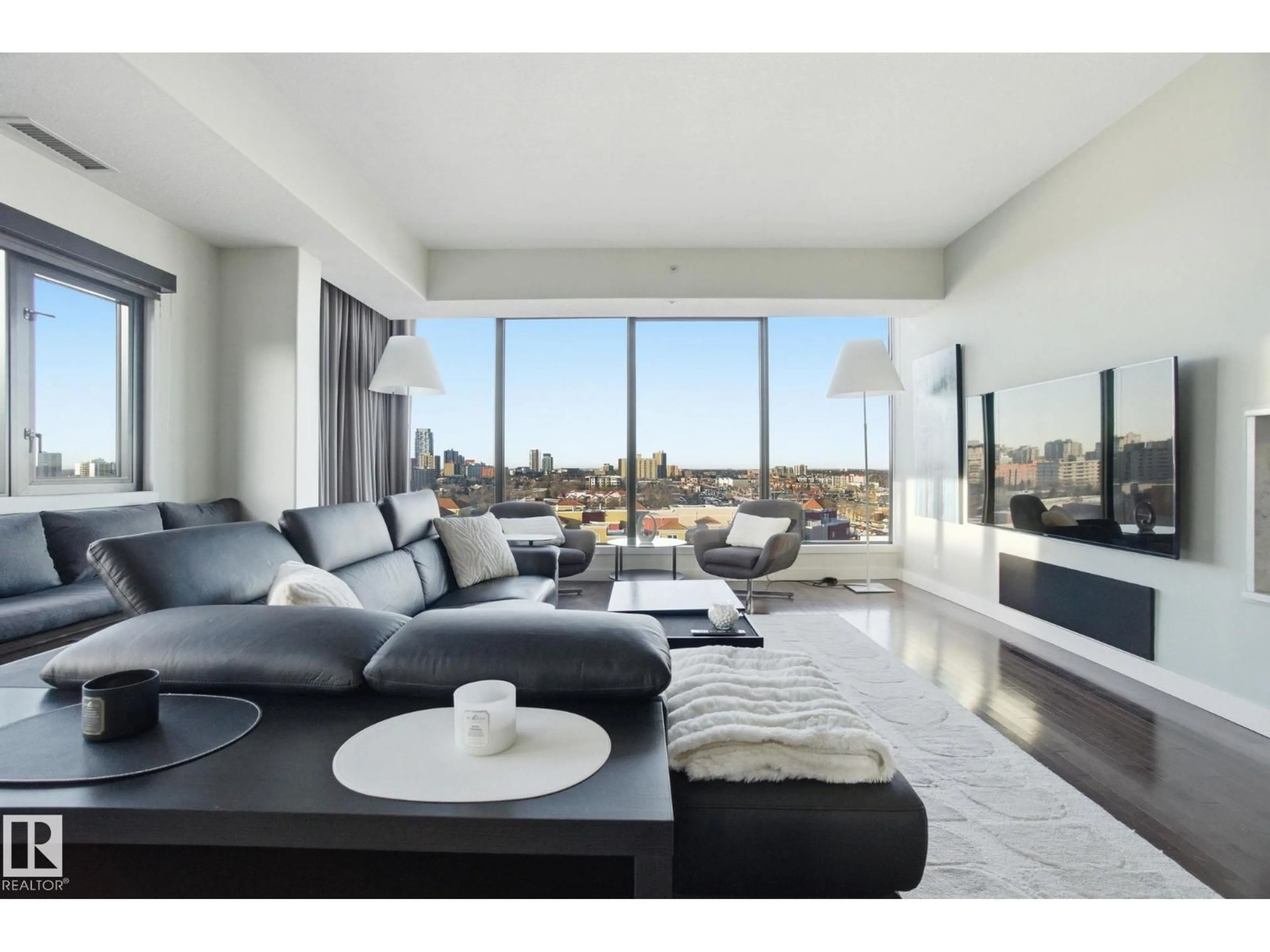 Living room with furniture, unknown for 10319 - 1102 111 ST NW, Edmonton Alberta T5K0A2