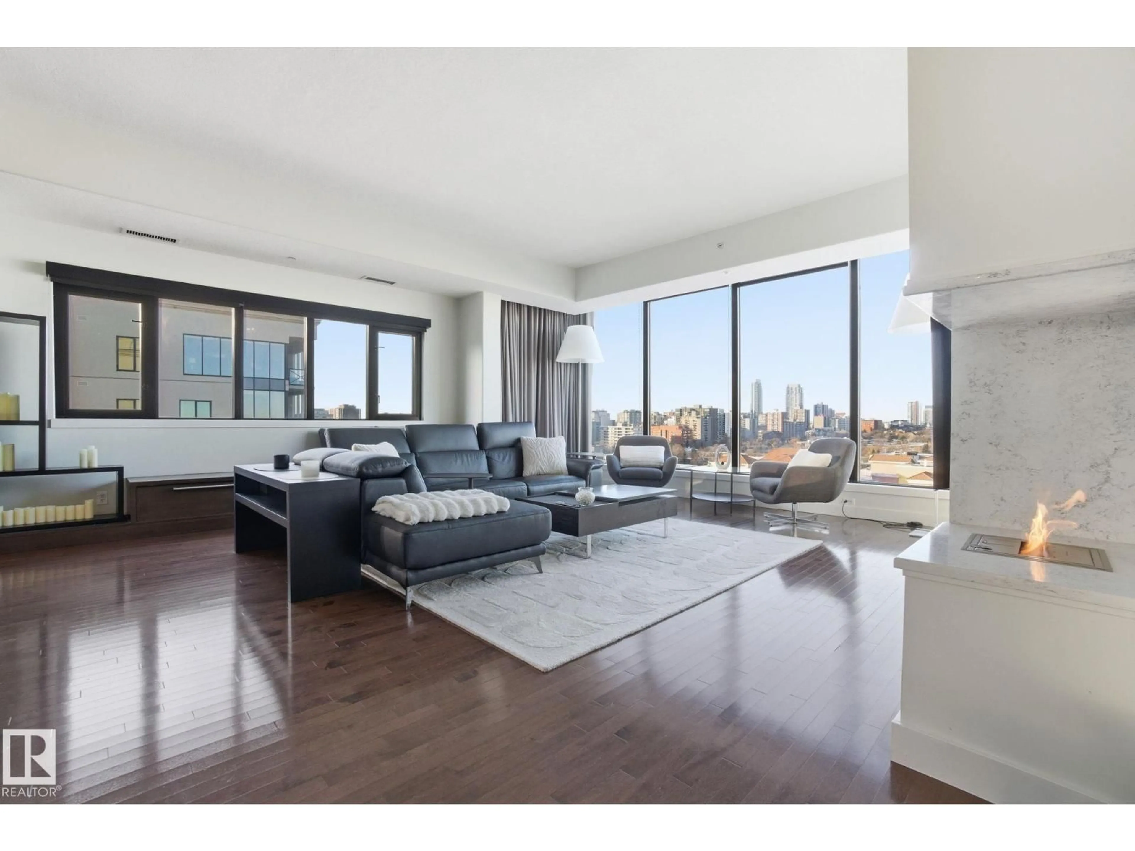 Living room with furniture, unknown for 10319 - 1102 111 ST NW, Edmonton Alberta T5K0A2