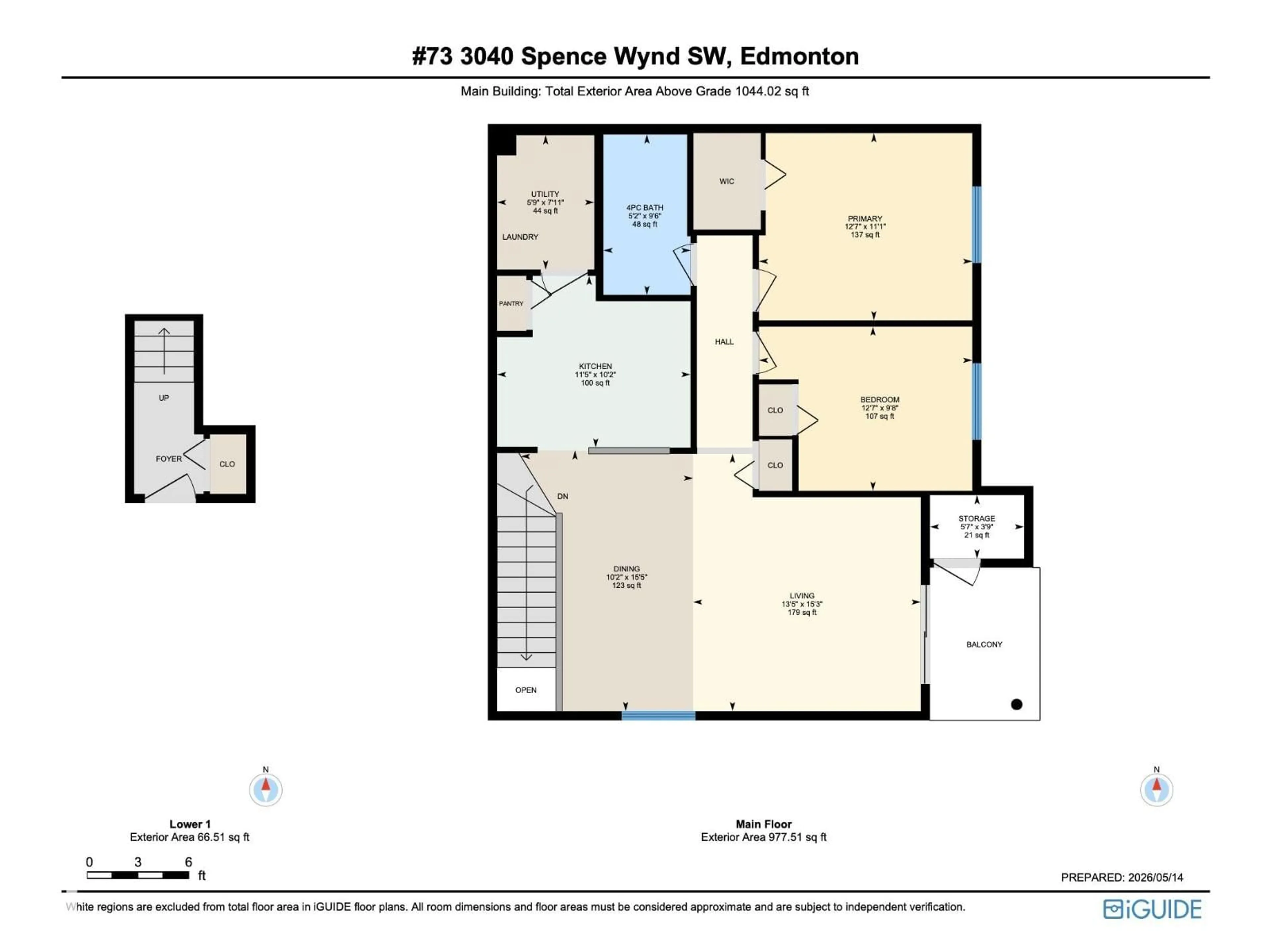 Floor plan for 73 3040 SPENCE WD SW, Edmonton Alberta T6X1N7